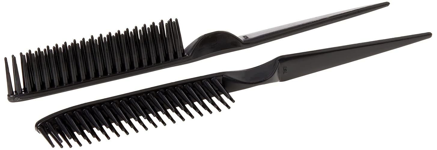 CocoBlack Naturals 3 Row Styling Comb - Detangling & Defining Curls, Small, Black, Plastic, Model CB5350