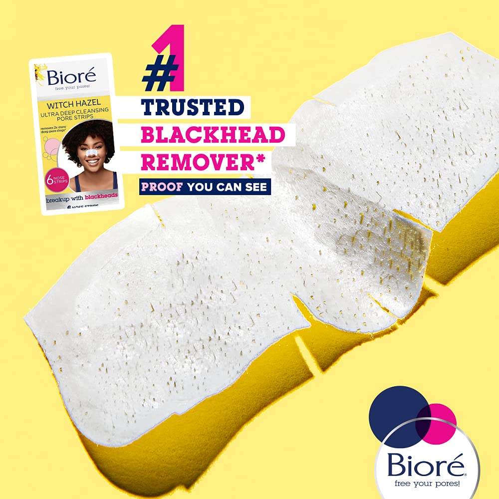 Bior   Witch Hazel Ultra Cleansing Pore Strips, Nose Strips, Clears Pores Up To 2X More Than Original Pore Strips, 6 Ct, Feature