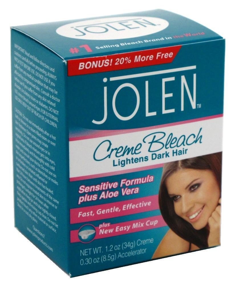 Jolen Creme Bleach Sensitive Formula Plus Aloe Vera 1.2 oz (Pack of 4)