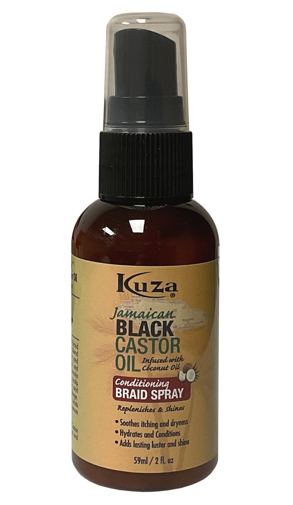 Kuza Jamaican Black Castor Oil Conditioning BRAID SPRAY 1.6 oz - Replenishes & Shine