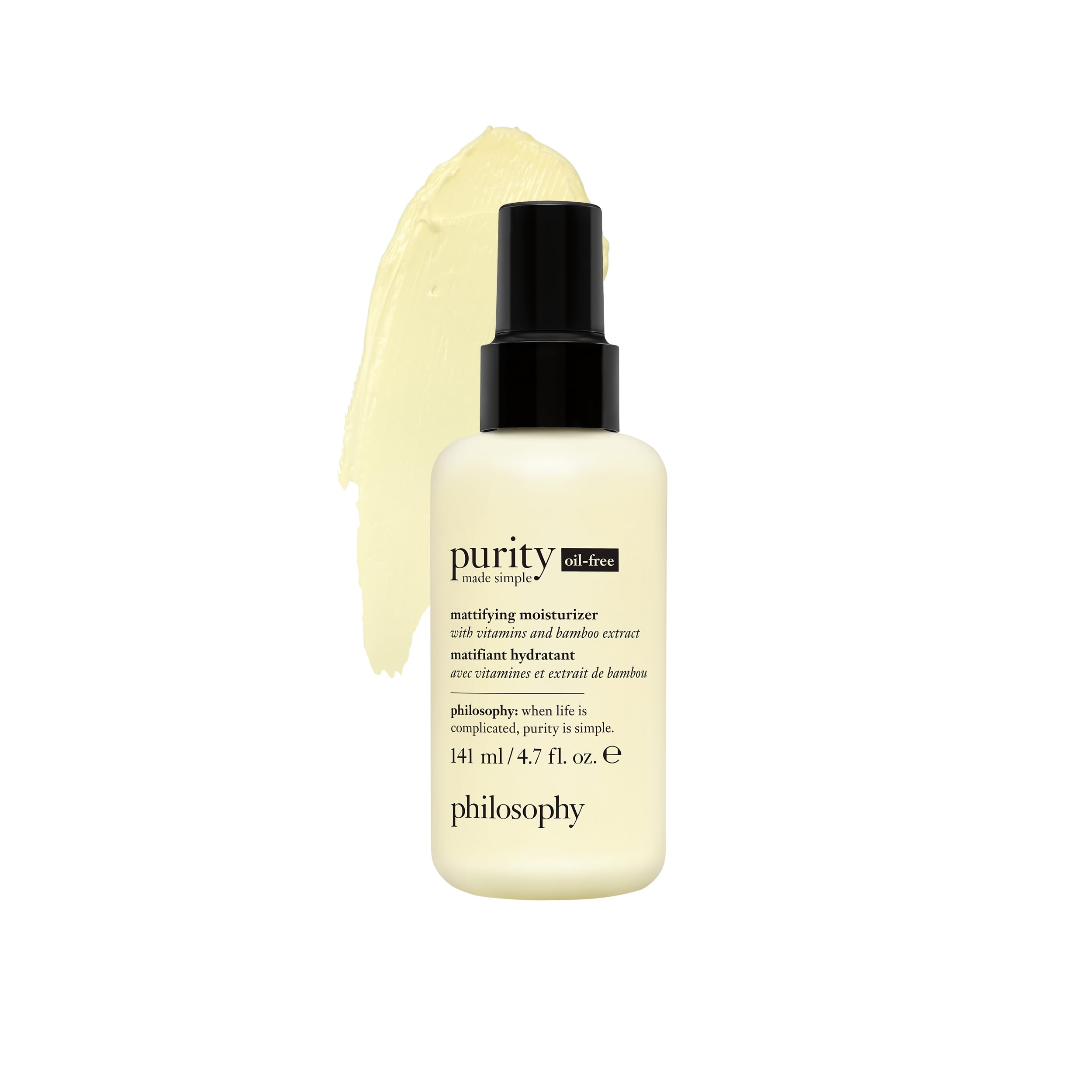 philosophy purity made simple oil-free mattifying moisturizer - with bamboo extract, green tea & vitamins C & E - nourishing for