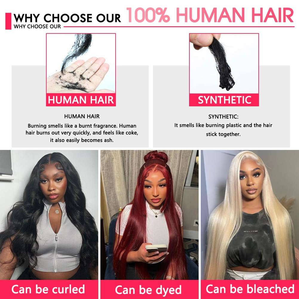 Straight Lace Front Wigs Human Hair Pre Plucked 180% Density 13X4 Frontal Wigs Human Hair 26 Inch Hd Transparent Lace Wig 10A Br