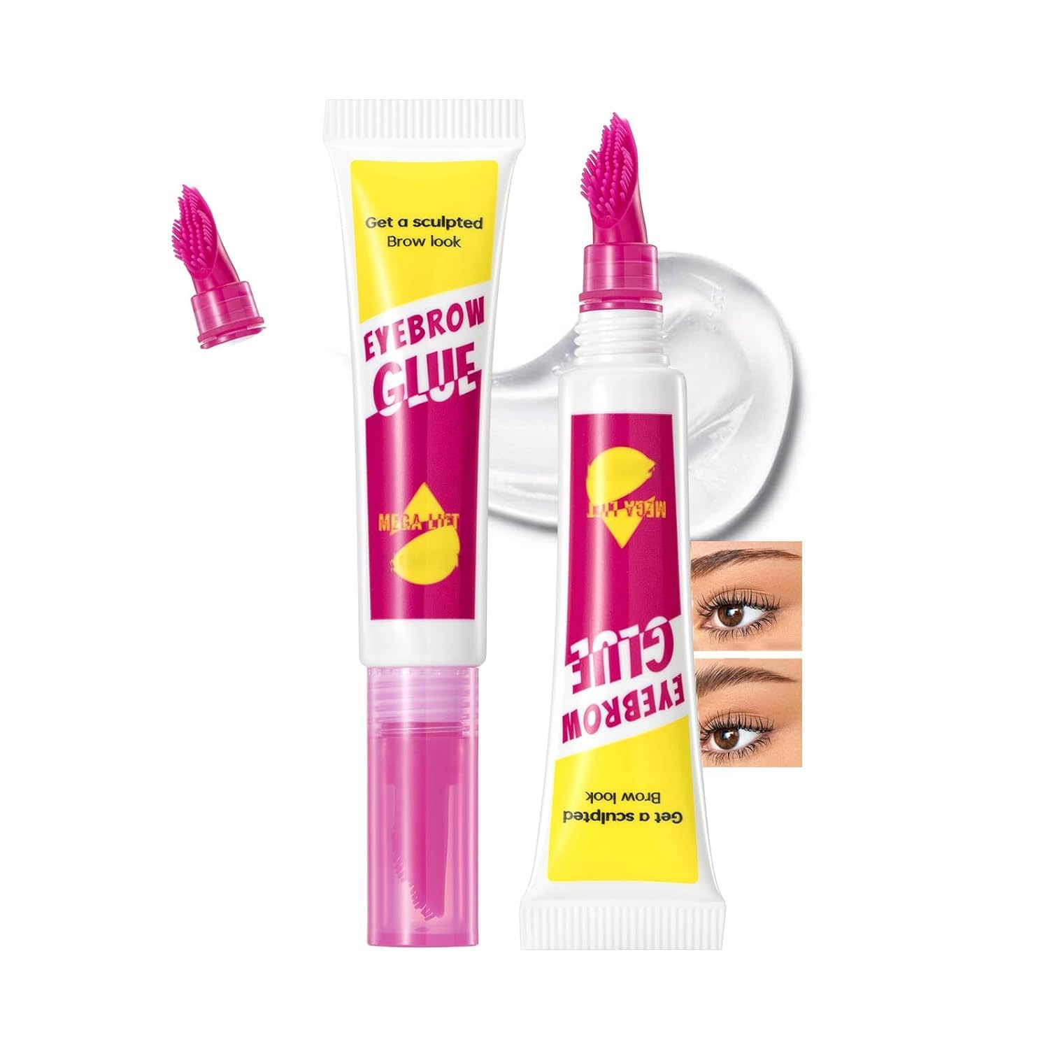 AKARY Clear Eyebrow Setting Gel with Lamination Effect, Brow Fix Gel Wax, Waterproof Eyebrow Repair Liquid Brows Styling Beauty 