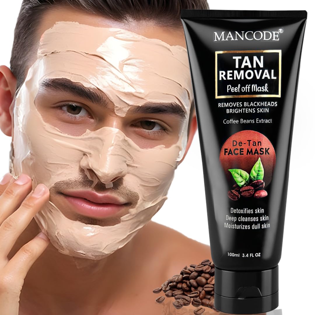 Mancode DeTan Removal Peel Off Face Mask For Men And Women 100Ml | Deep Cleansing Exfoliator, Defeat Blackheads & Whiteheads, G
