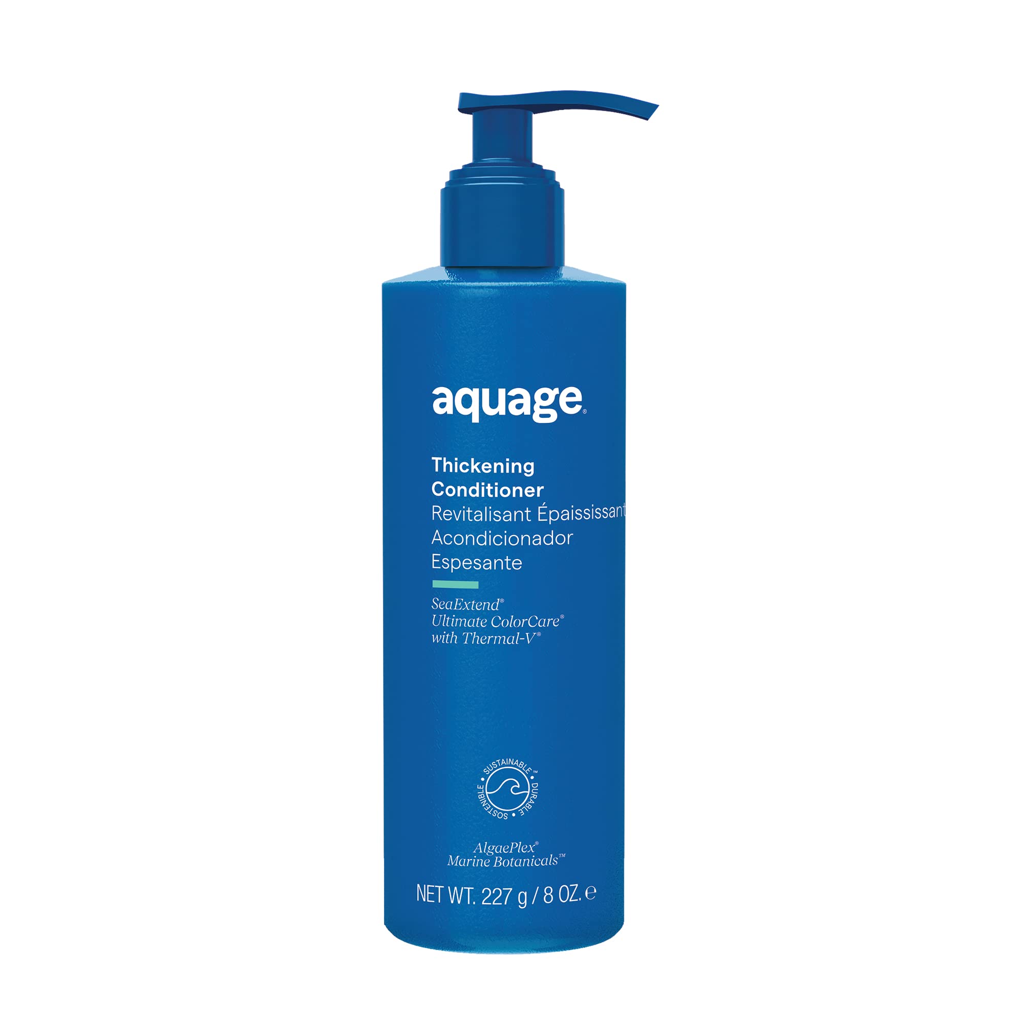 AQUAGE. SeaExtend Thickening Conditioner - Thermal-V Technology Seals Heat Out, Adds Volume, Shine, Fullness without Frizz, 8 oz