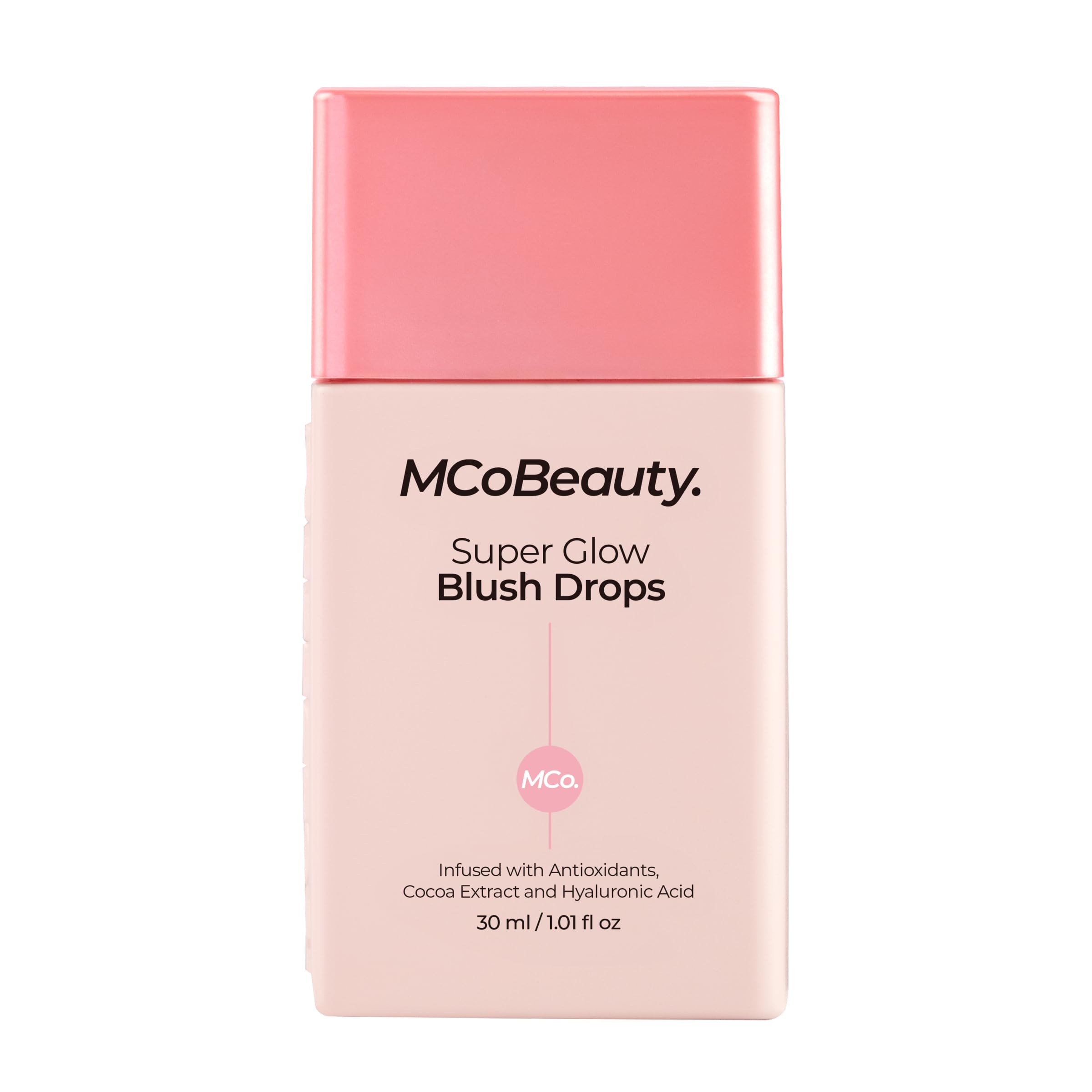Mcobeauty Super Glow Blush Drops, Rose Pink, Luminous Flush For Radiant Cheeks, Vegan, Cruelty Free Cosmetics