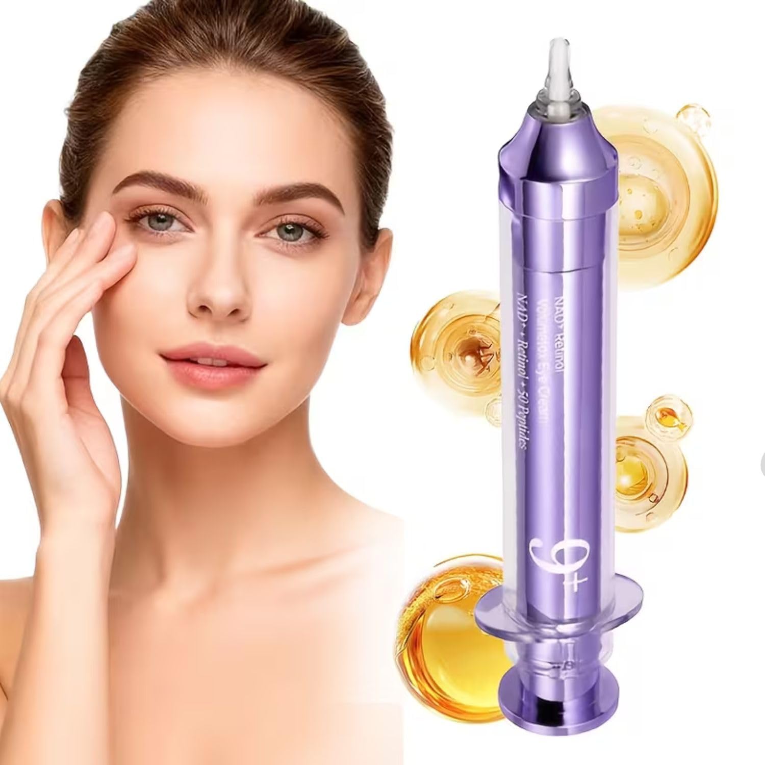 Gally Nad+ Retinol Eye Cream With Peptides & Niacinamide For Dark Circles, Puffiness & Fine Lines | AntiAgeing Under Eye Cream 