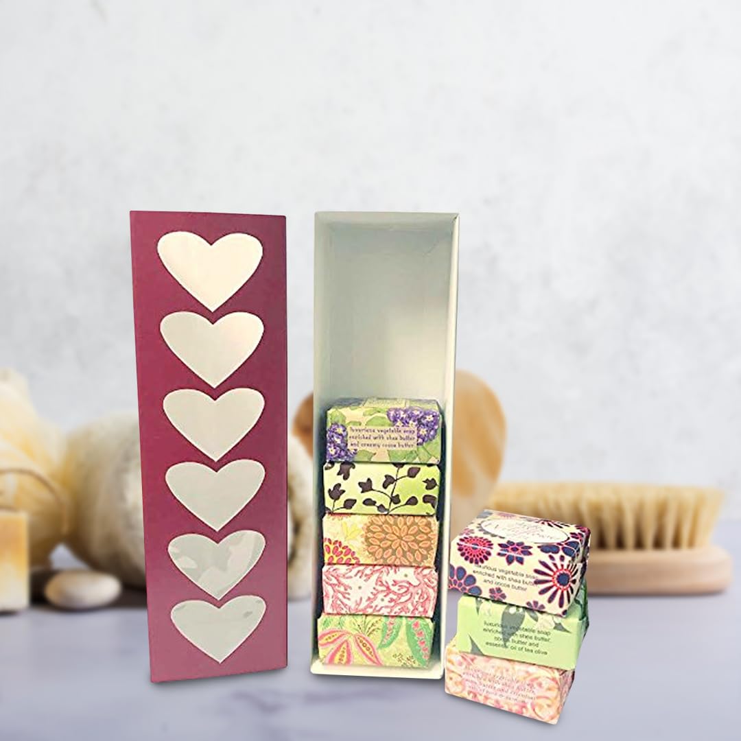Jolitee French Milled Botanical Soap Sampler Set Of 9 - Individually Wrapped Vegetable-Based Mini Soaps With Essential Oils, She