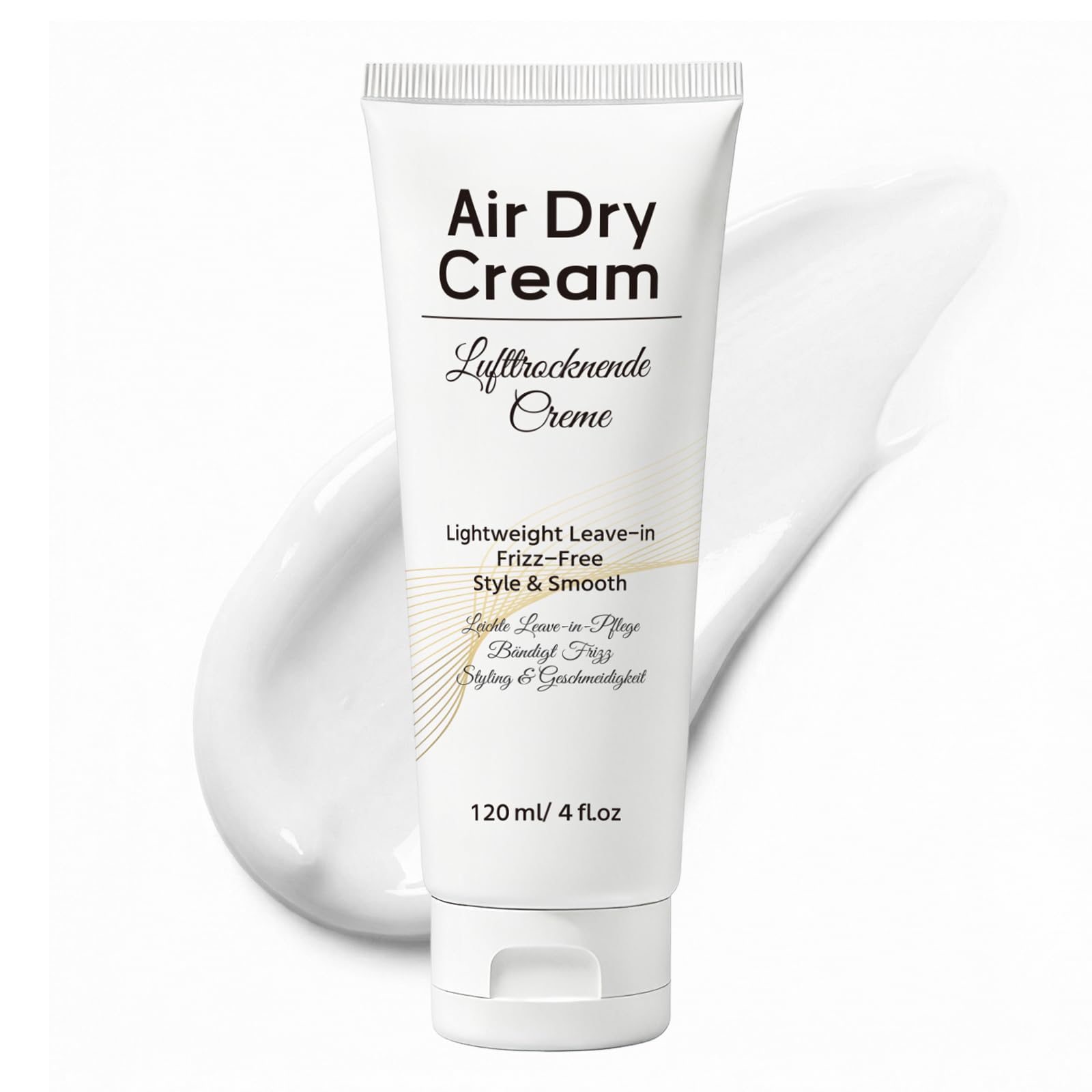 Air Dry Cream for Hair, NoHeat Frizz Control Smoothing & Lightweight, 4 oz
