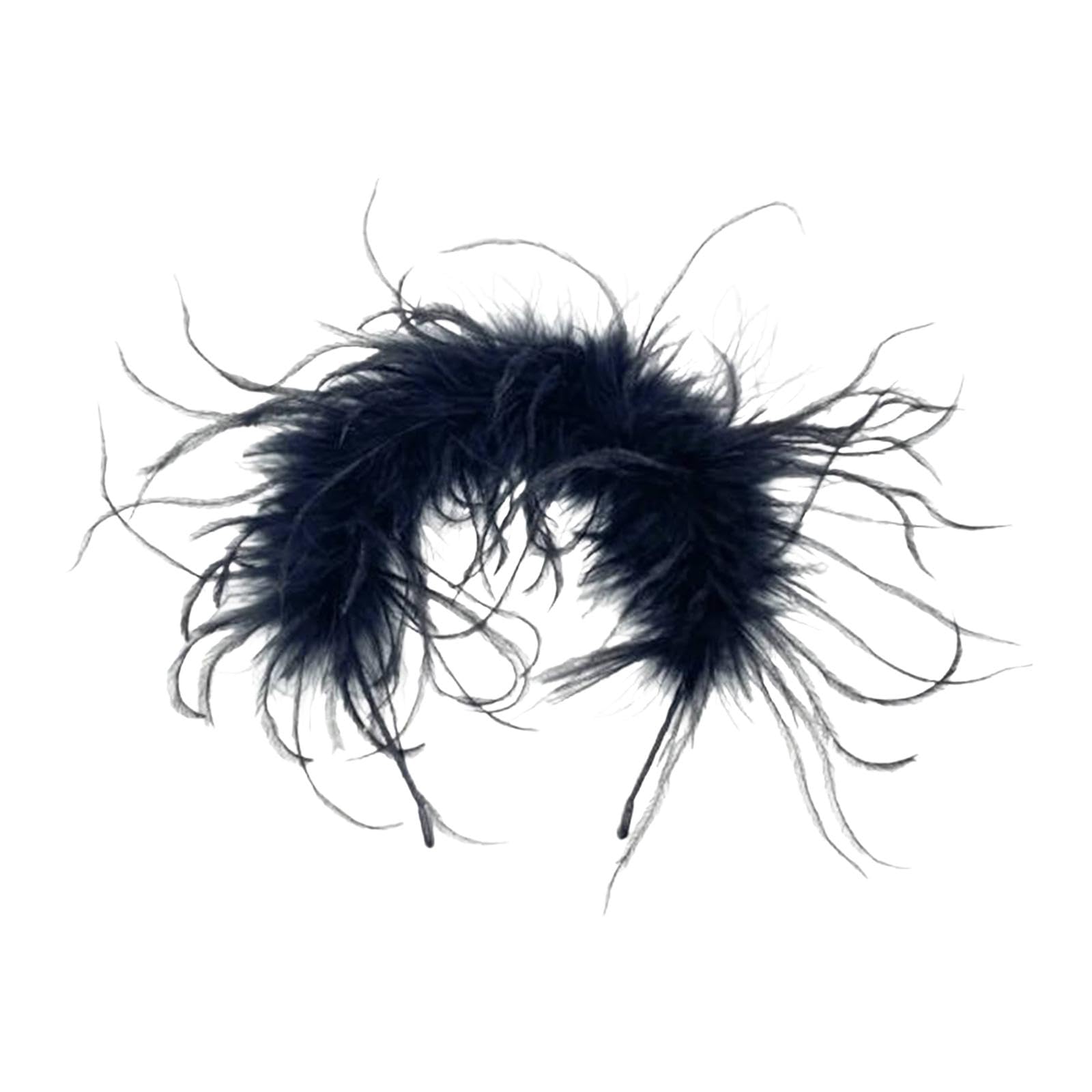 ATORSE?Artificial Feather Headband For Women Headpiece For Carnival Fancy Dress Black