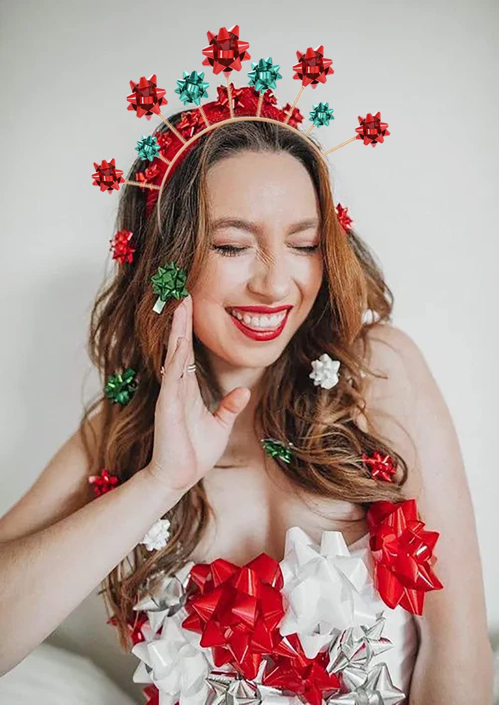 Heidkrueger Christmas Headbands New Year Headband Christmas Bells Hairbands For Women Holiday Hair Hoop (Christmas B)