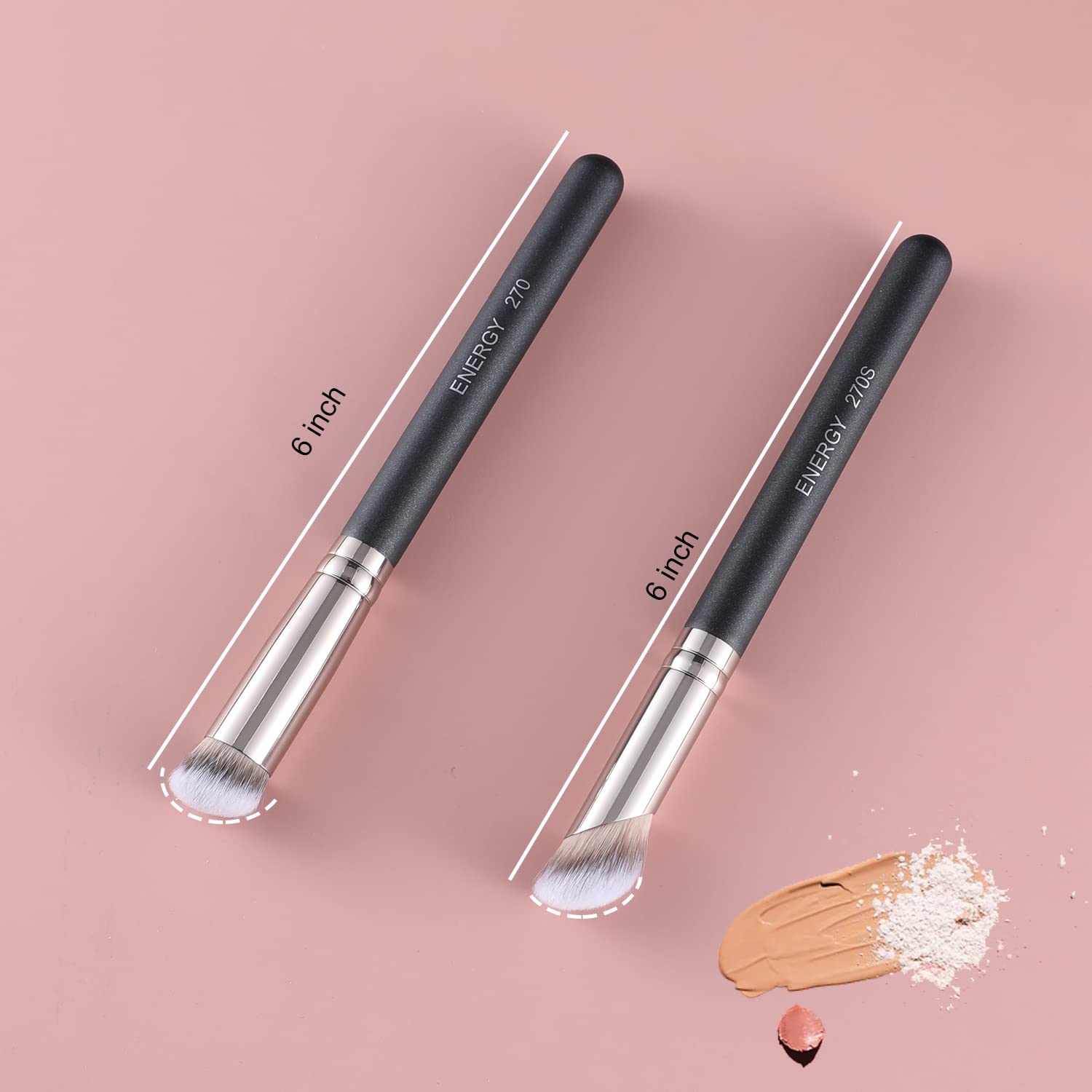 Concealer Brushes,Energy Concealer Blending Brush Under Eye For Eyebrows Nose Contour Brush 270270S
