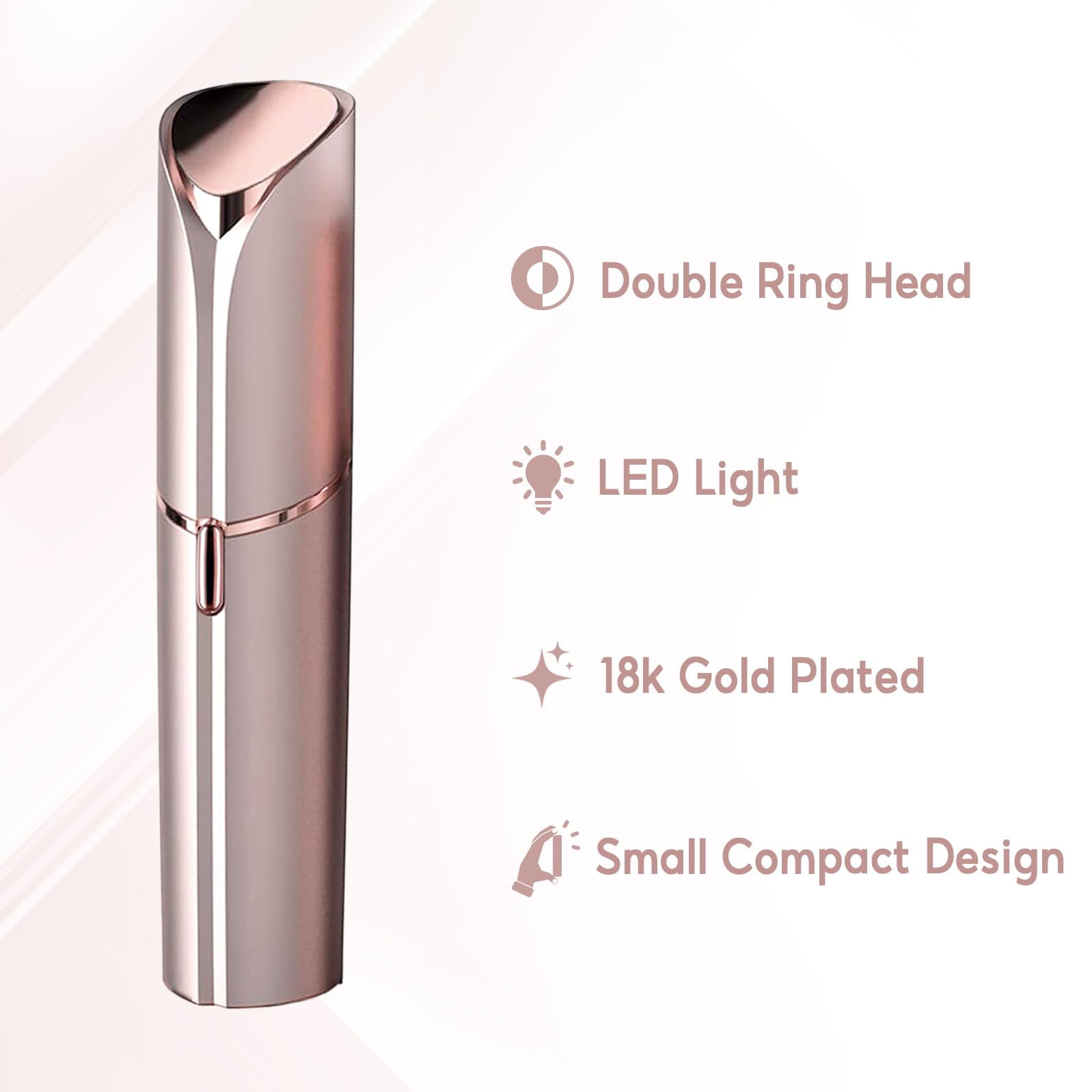 Facial Hair Removal For Women, Painless Hair Removal Device Lady Face Electric Razor For Lip, Chin,Arms With Usb Rechargeable In