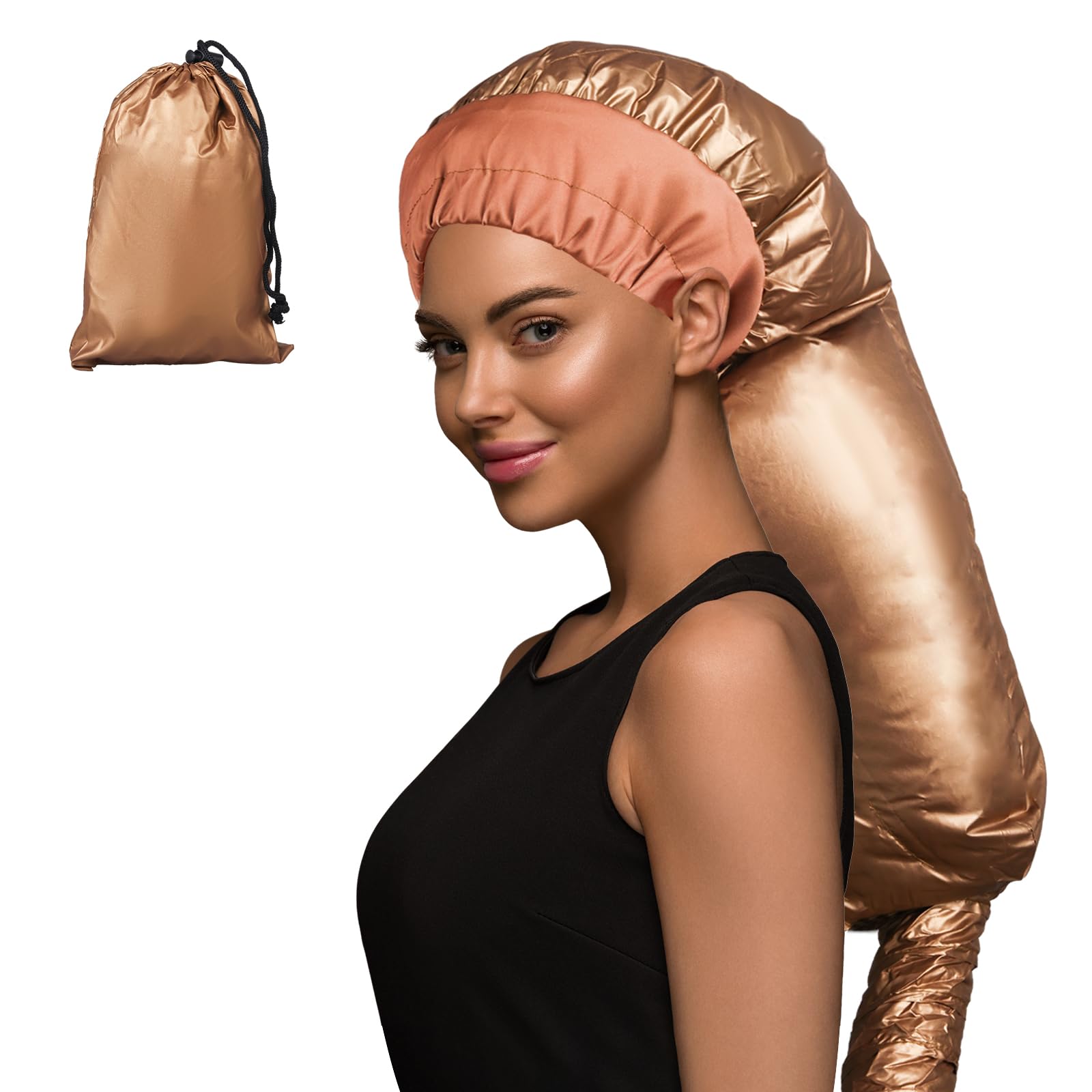 Bonnet Hair Dryer Attachment with Adjustable Headband-Large Hooded Hair Dryer Cap for drying fast at home,Easy to use for hair s