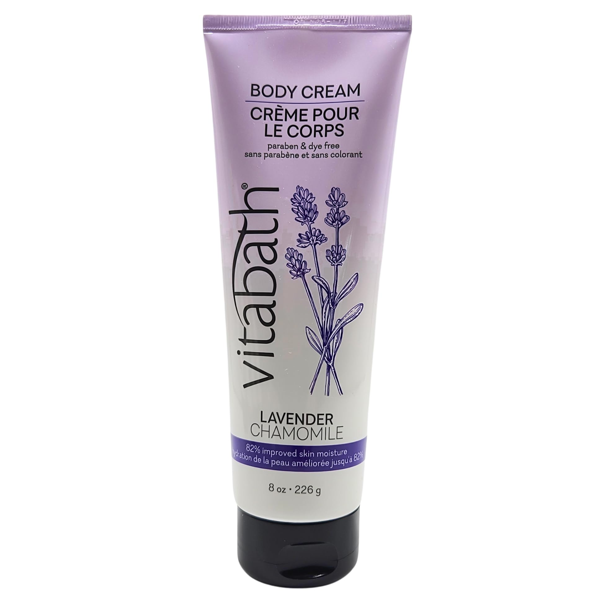 Vitabath Lavender Chamomile Moisturizing Body Cream - Soothing Hydration Vitamin & Nutrient Skin Care - Replenishing All Over Dr