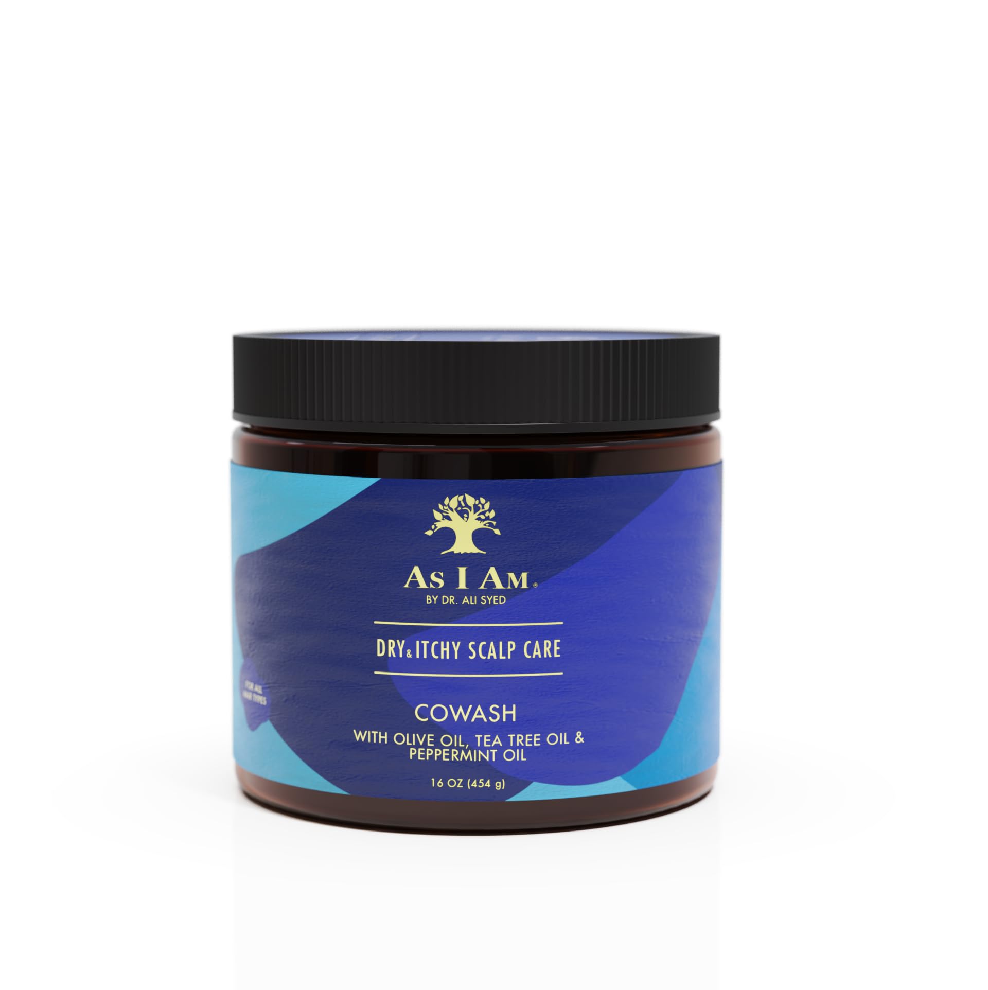 As I Am Dry & Itchy Scalp Care Cowash - 16 ounce - Cleanses, moisturizes and soothes dry and itchy scalp - With Olive Oil, Tea T