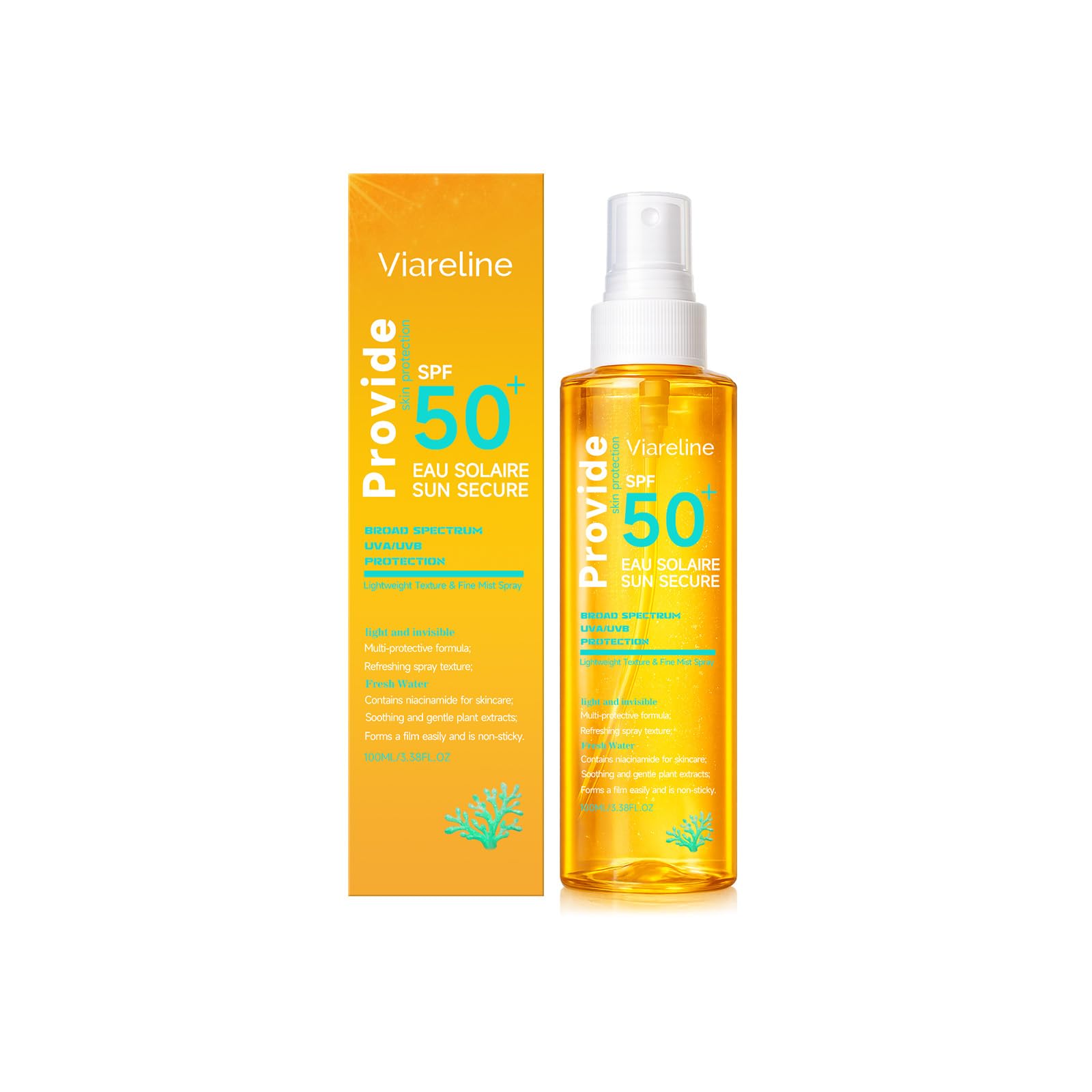 Viareline Lightweight Protective Spray  Refreshing & Moisturizing Body Spray for Daily Skin Comfort, Lightweight NonSticky Por