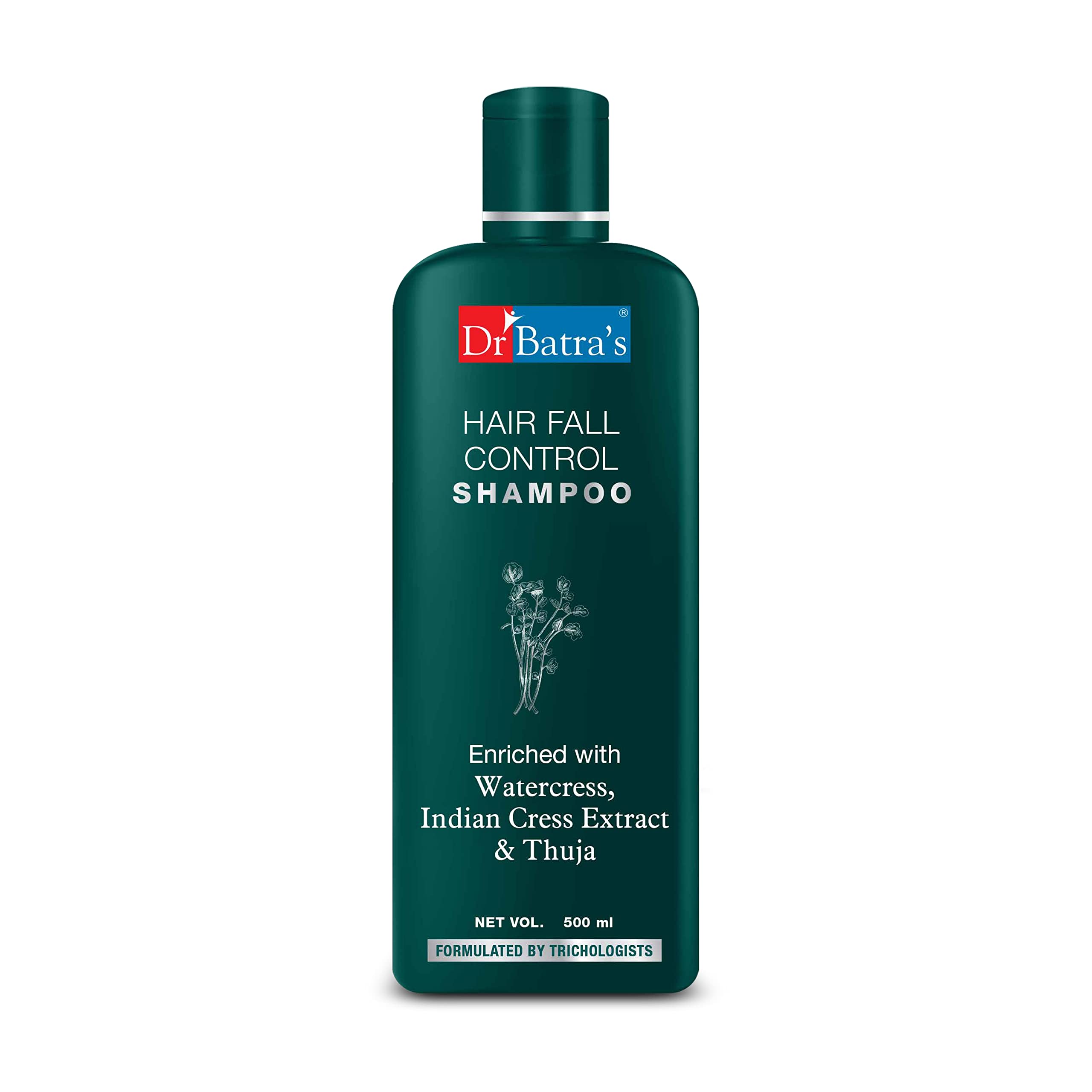 Dr BatraS Hair Fall Control Shampoo With Watercress, Indian Cress Extract & Thuja | Helps Reduce Hair Fall & Strengthen Hair | 