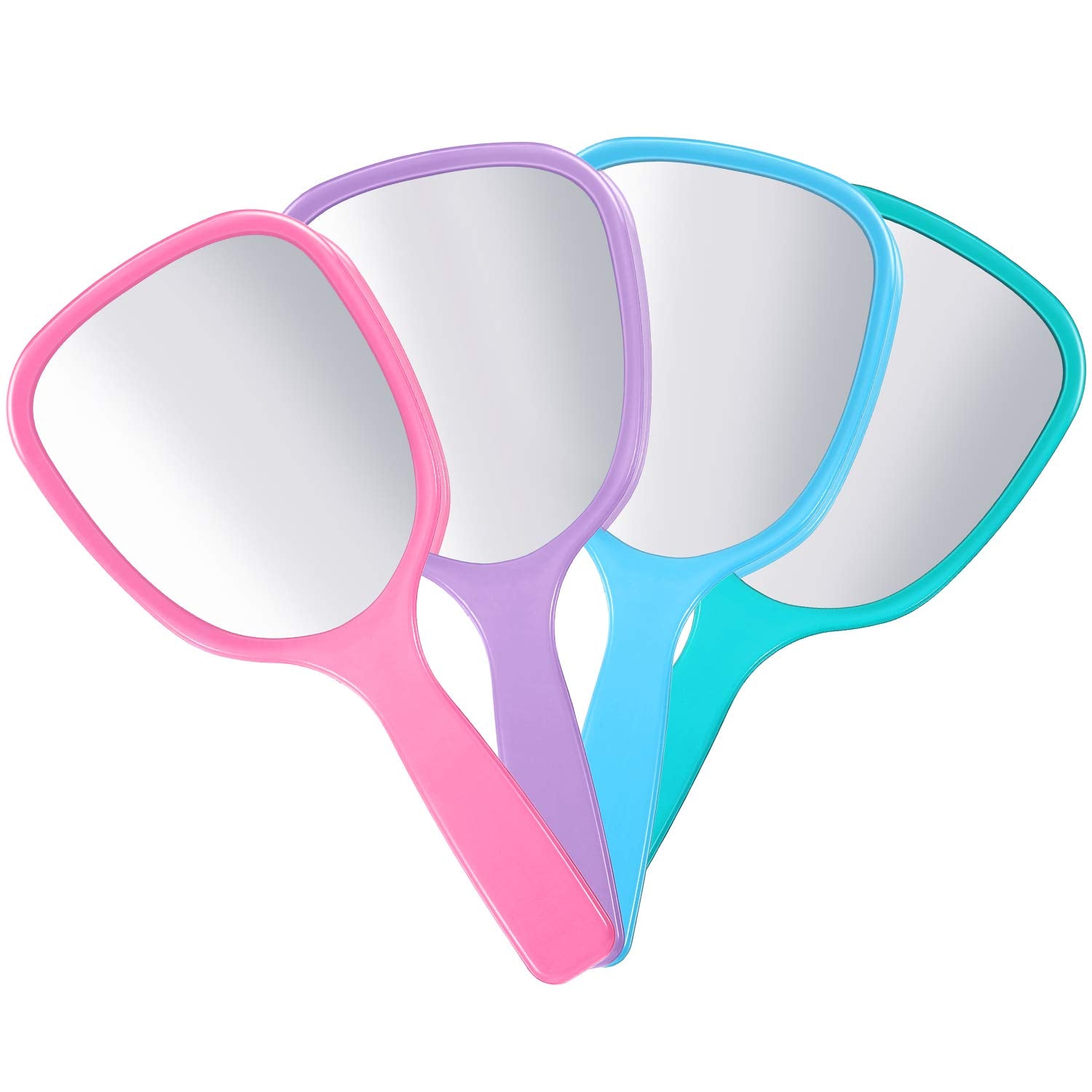 Jetec Small Handheld Hand Mirror Compact Travel Makeup Mirror Handheld Cosmetic Personal Mirror Portable Vanity Mirror 3.15 * 7.