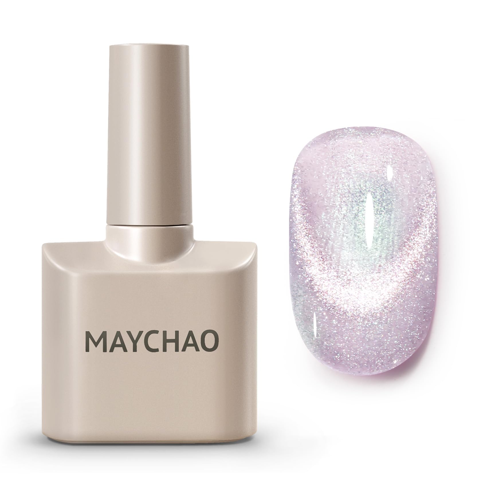 Maychao 15Ml Cat Eye Gel Nail Polish 1Pc Aurora Mermaid 01 Gel Polish With Magnet Soak Off Holographic Magnetic Nail Polish For