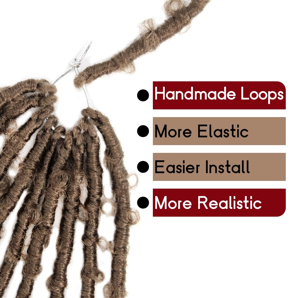 30 Inch Light Weight Butterfly Locs Crochet Hair 6 Packs Long Distressed Butterfly Faux Locs Crochet Hair, 27#