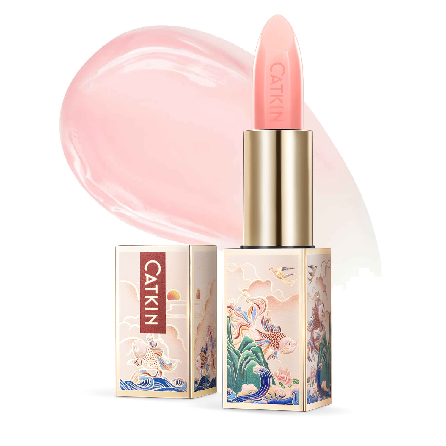CATKIN Tinted Lip Balm Color Changing Lipstick Ultra Hydrating 100% Natural Lip Moistrurizer with Vitamin E Nourishing For Crack