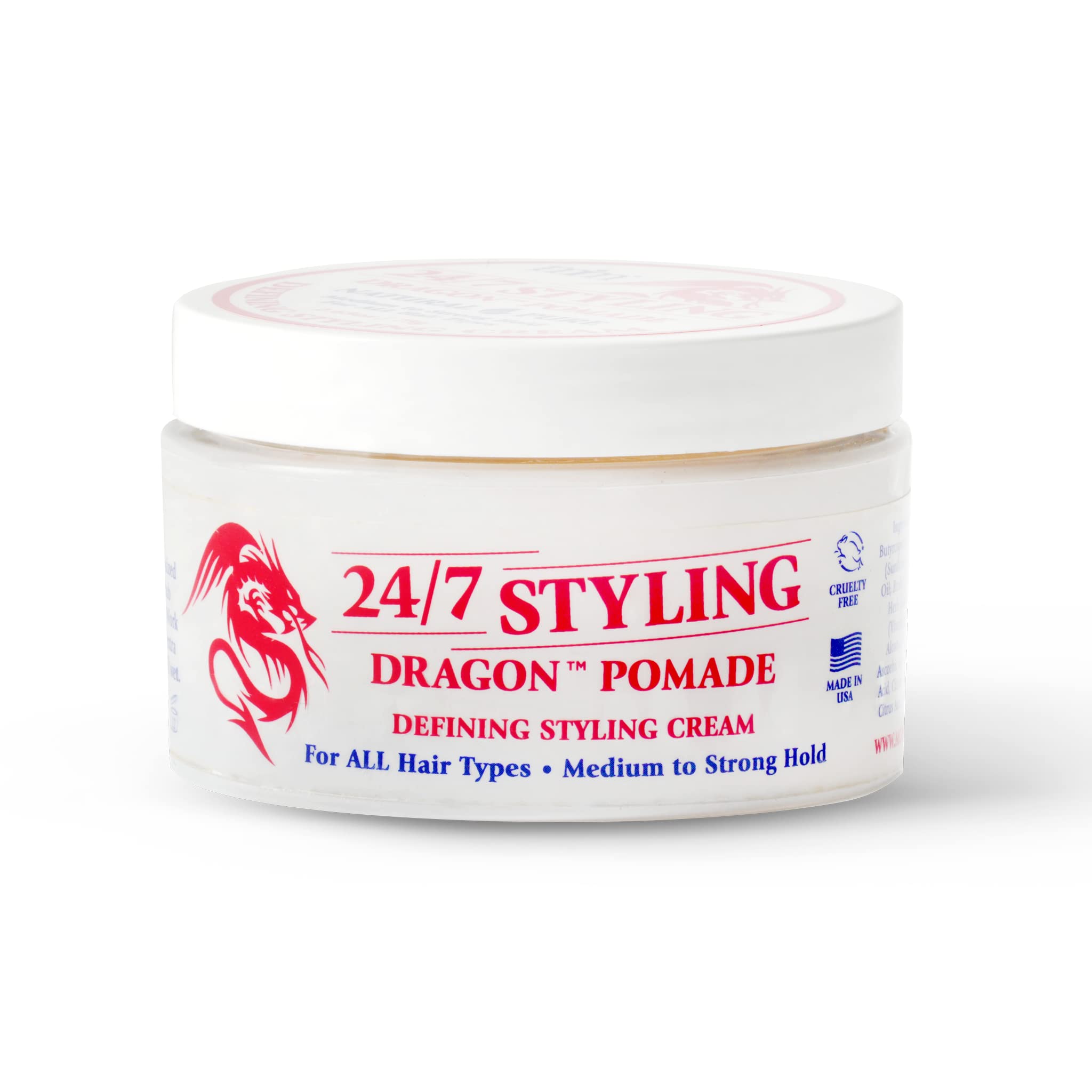 Morrocco Method Intl 24/7 Styling Dragon Pomade. 100% Natural & Raw Styling Gel. Unisex. Medium/Strong Hold for All Hair Types.