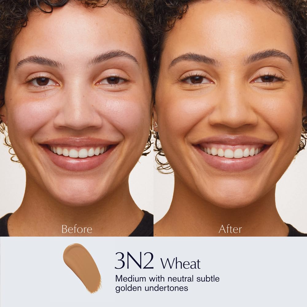 Est  E Lauder Double Wear Sheer Long-Wear Foundation, Spf 19, 1.0 Fl Oz, 3N2 Wheat