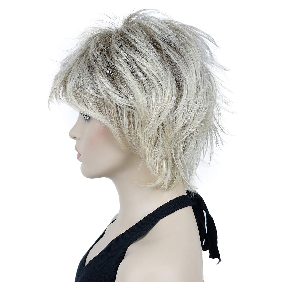 Lydell Short Layered Shaggy Wavy Full Synthetic Wigs (R12-26 Blonde Mix)