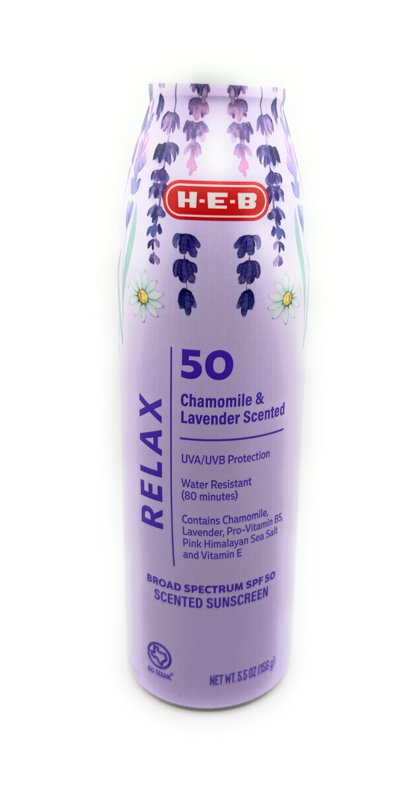 HEB Chamomile & Lavender Scented Sunscreen Spray  SPF 505.5oz  1 bottle