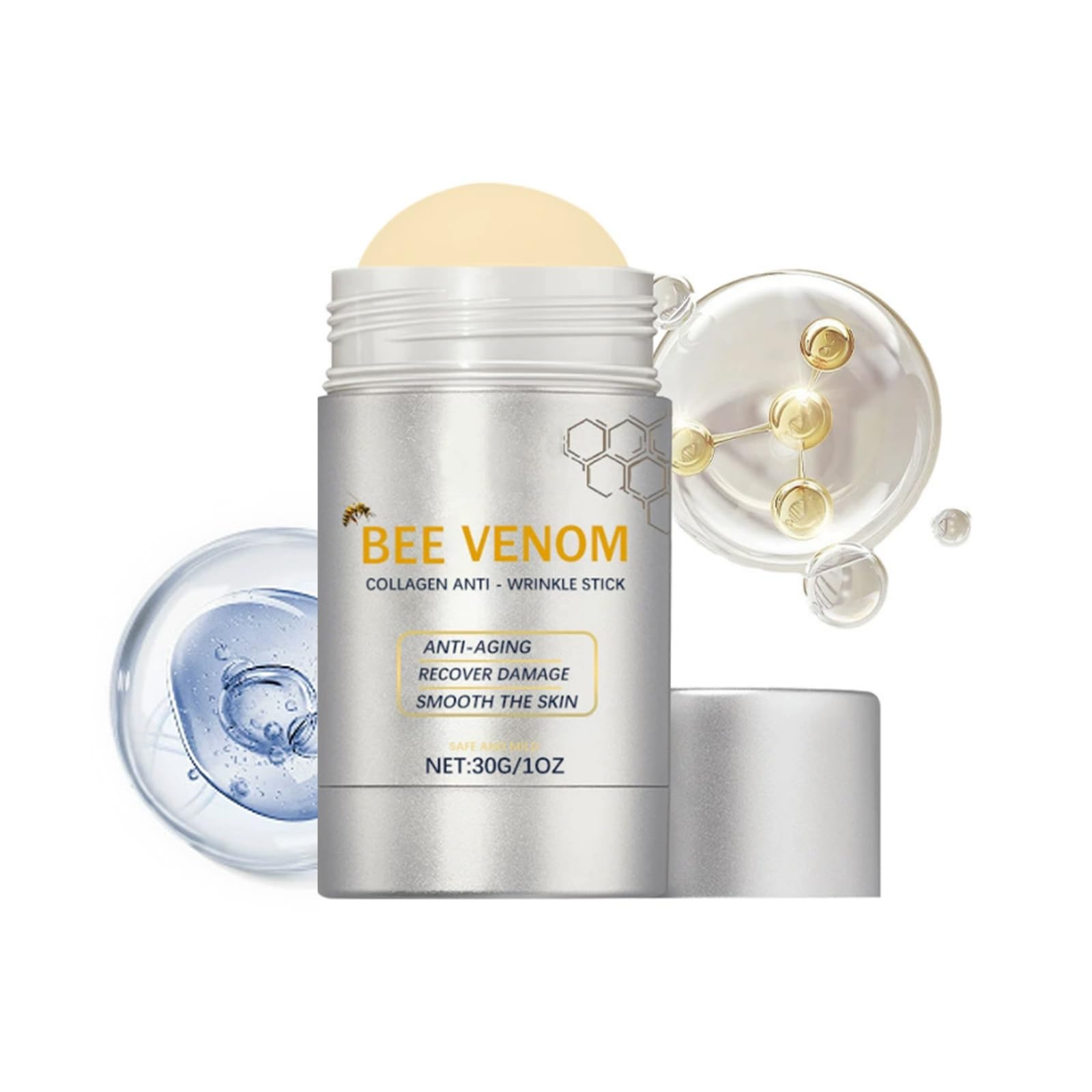 Bee Venom Collagen Stick,Anti-Wrinkle Firming Cream Stick, Lifting & Tightening Serum Stick,Hydrates and Nourishes Skin,Restore 