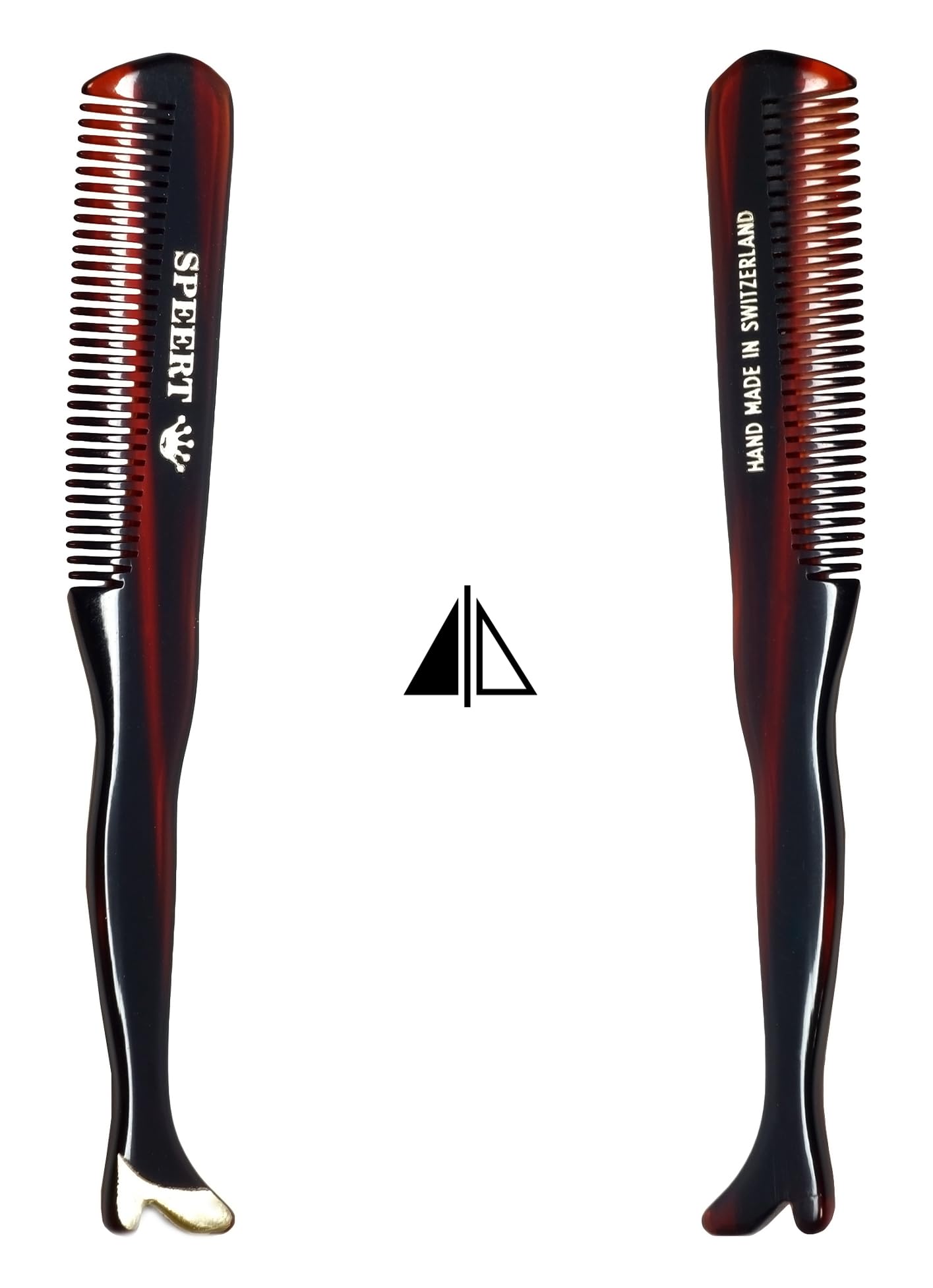 Speert #1619 Acetate Tortoise Mustache Comb Men Thick Coarse Curly Cut Beard Grooming Barber Styling Handmade In Switzerland