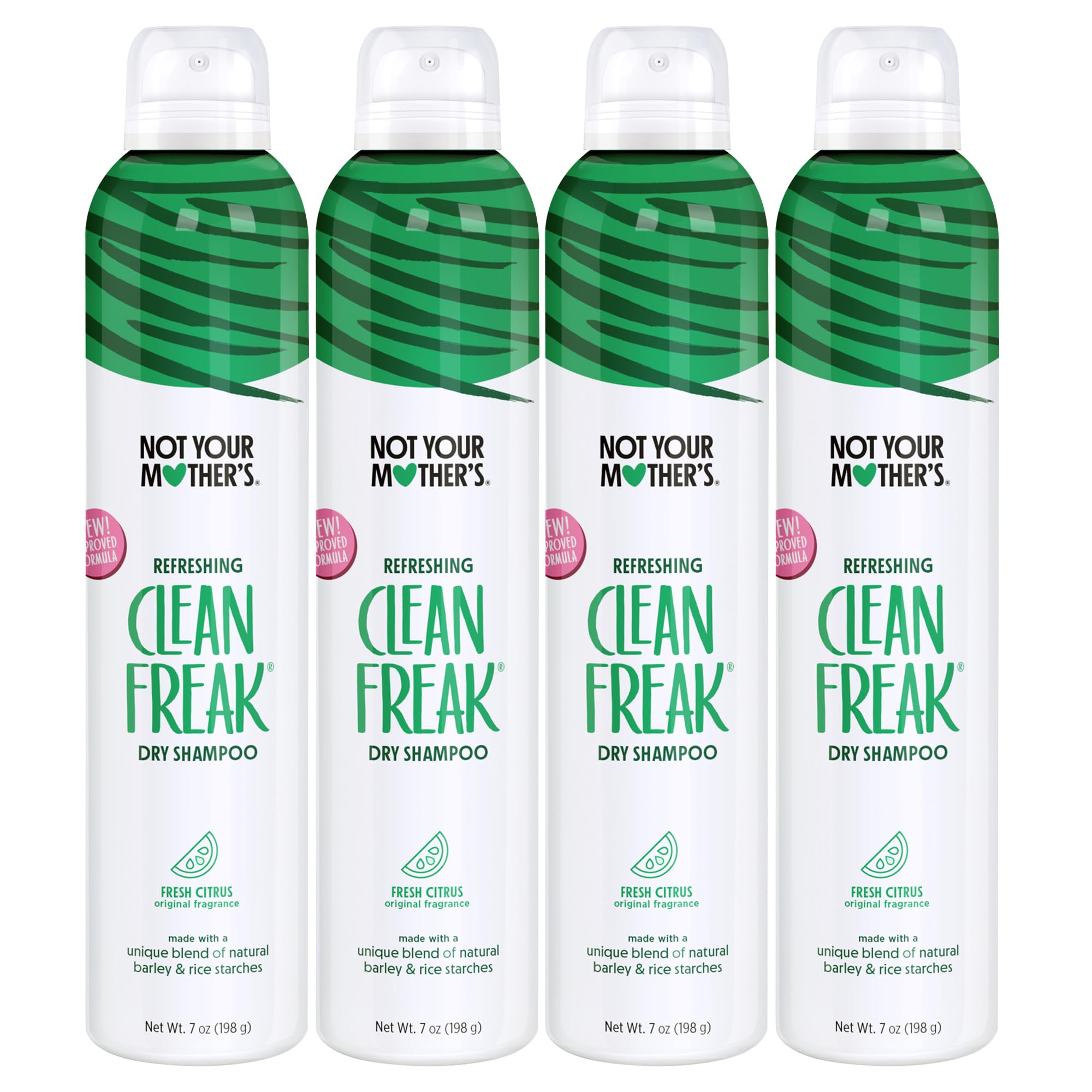 Not Your Mother's Clean Freak Original Dry Shampoo - (4-Pack) 7 oz - Refreshing Dry Shampoo Instantly Absorbs Oil - Hair Essenti