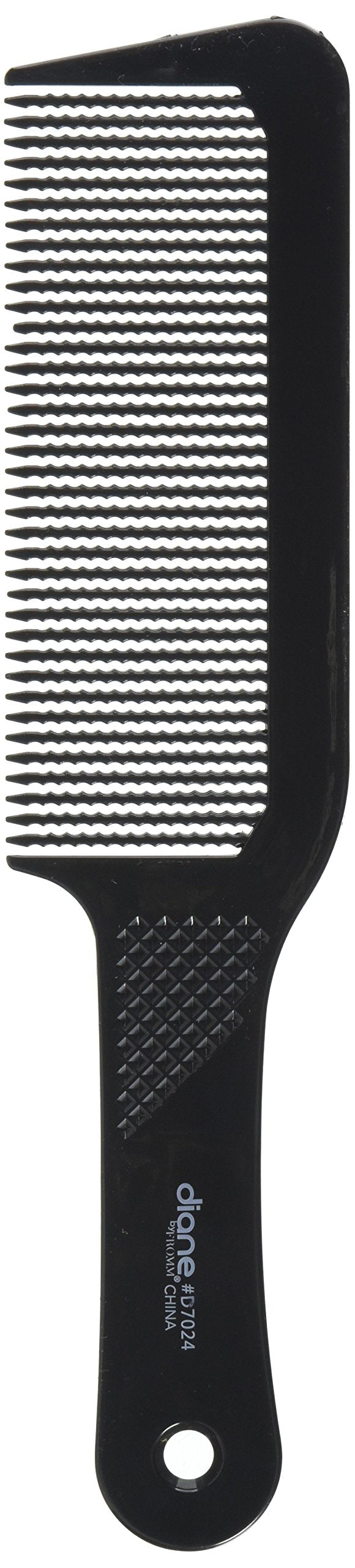 Diane Flat Top Clipper Comb - Fine Tooth, Hair-Cutting, Styling Tool for Women, Men, Hair Stylists, Barbers, Black, 9.5 Inches, 