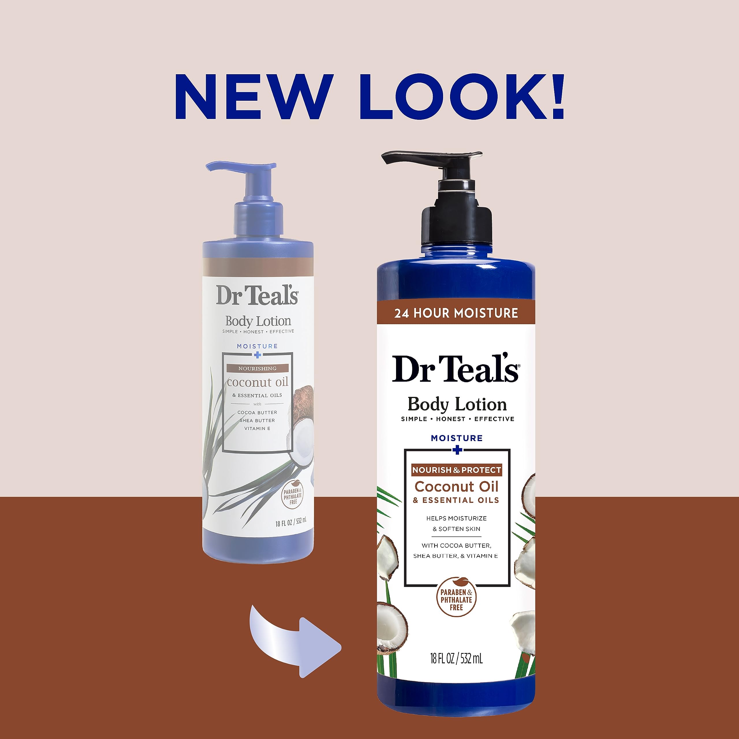 Dr Teal'S Body Lotion, Coconut Oil & Essential Oils, 18 Fl Oz (Pack Of 3)