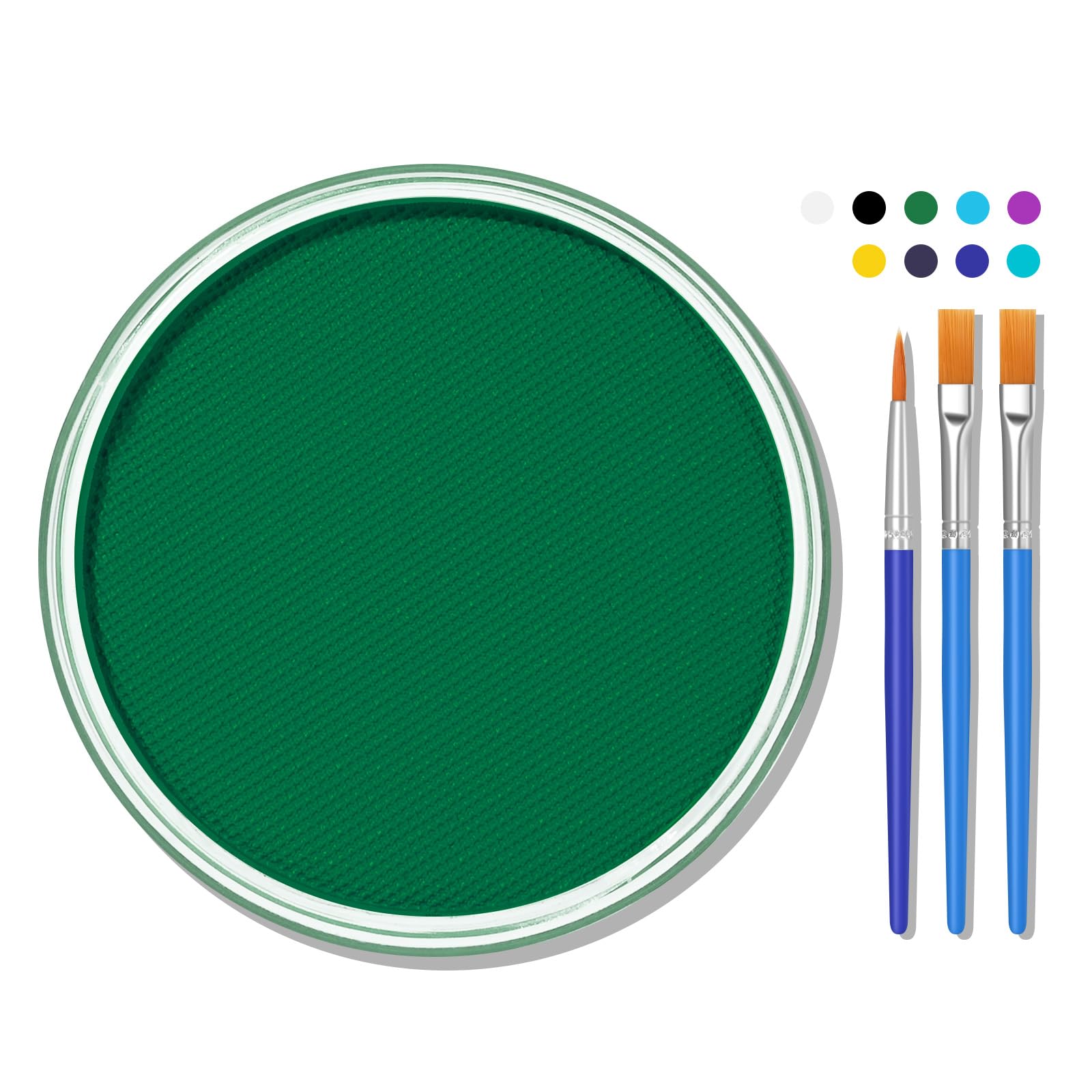 FREEORR Green Face Body Paint Makeup 30G,Professional Stage Screen Halloween,Non Toxic Face Body Paint Makeup for Halloween Cost