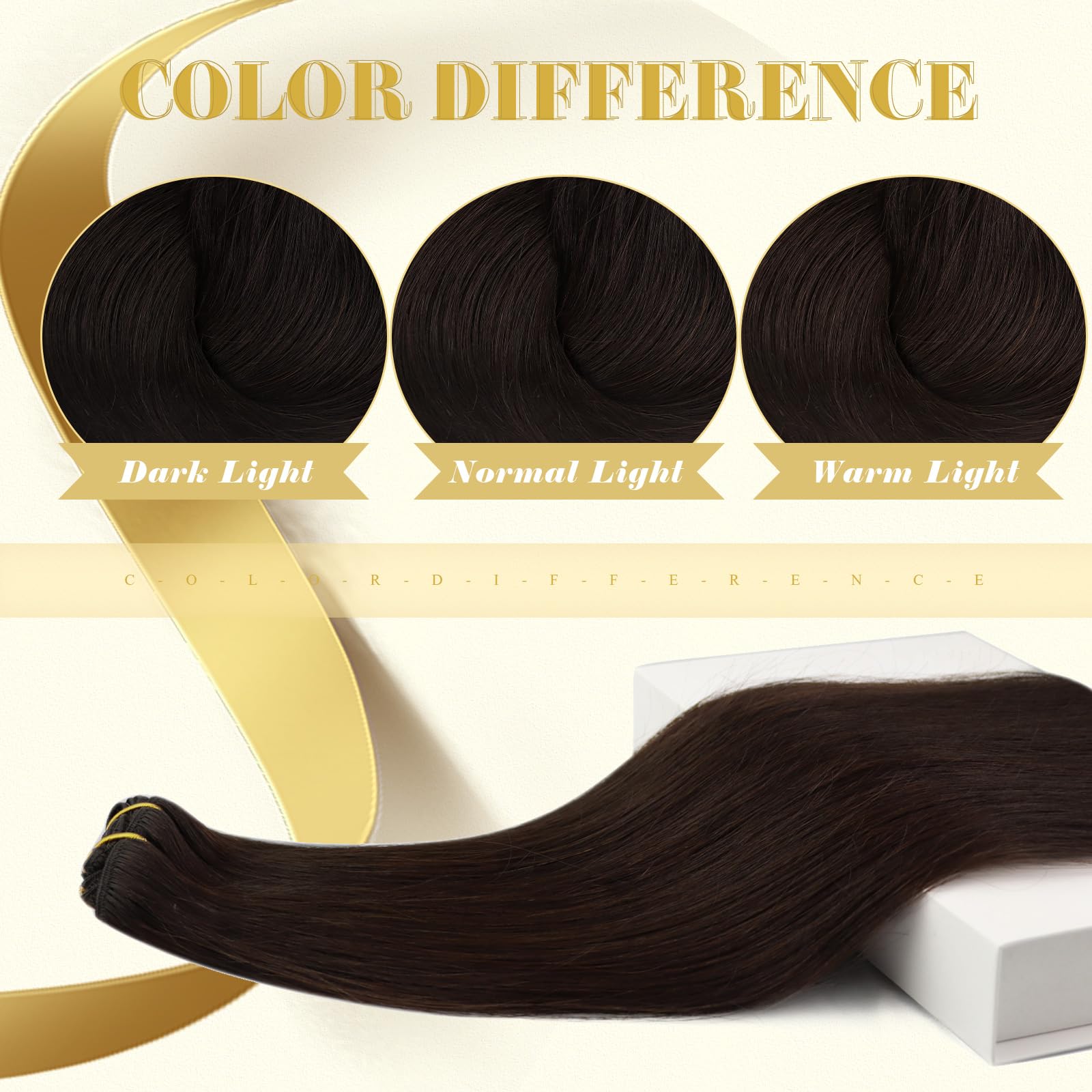 Ve Sunny 22Inch Brown Clip In Hair Extensions Human Hair Clip In Extensions Chocolate Brown Clip In Human Hair Extensions Long H