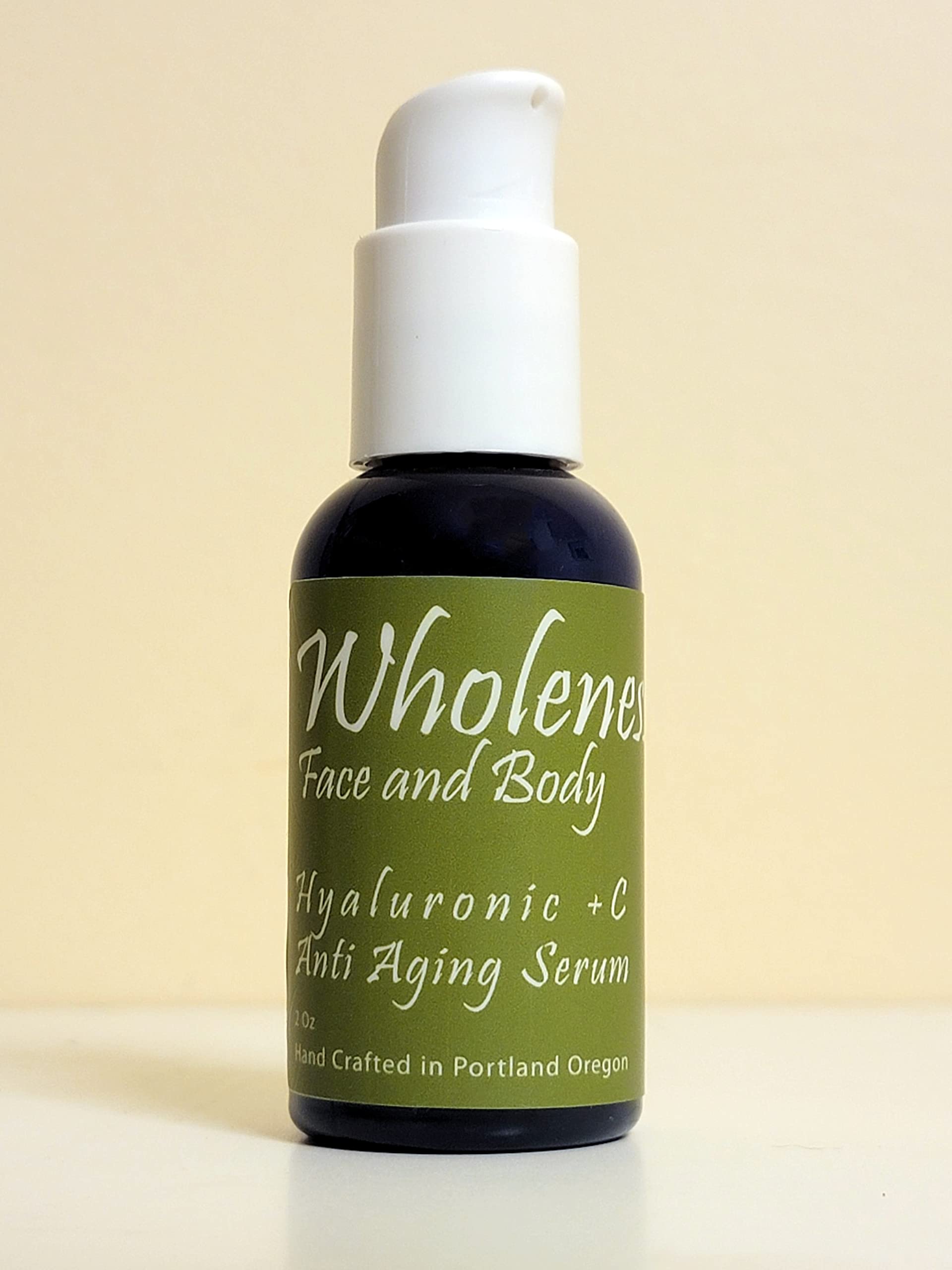 Wholeness Face And Body | Hyaluronic +C Anti Aging Serum | Hydrating Pure Lightweight Serum For Aging & Acne Prone Skin | Vegan 