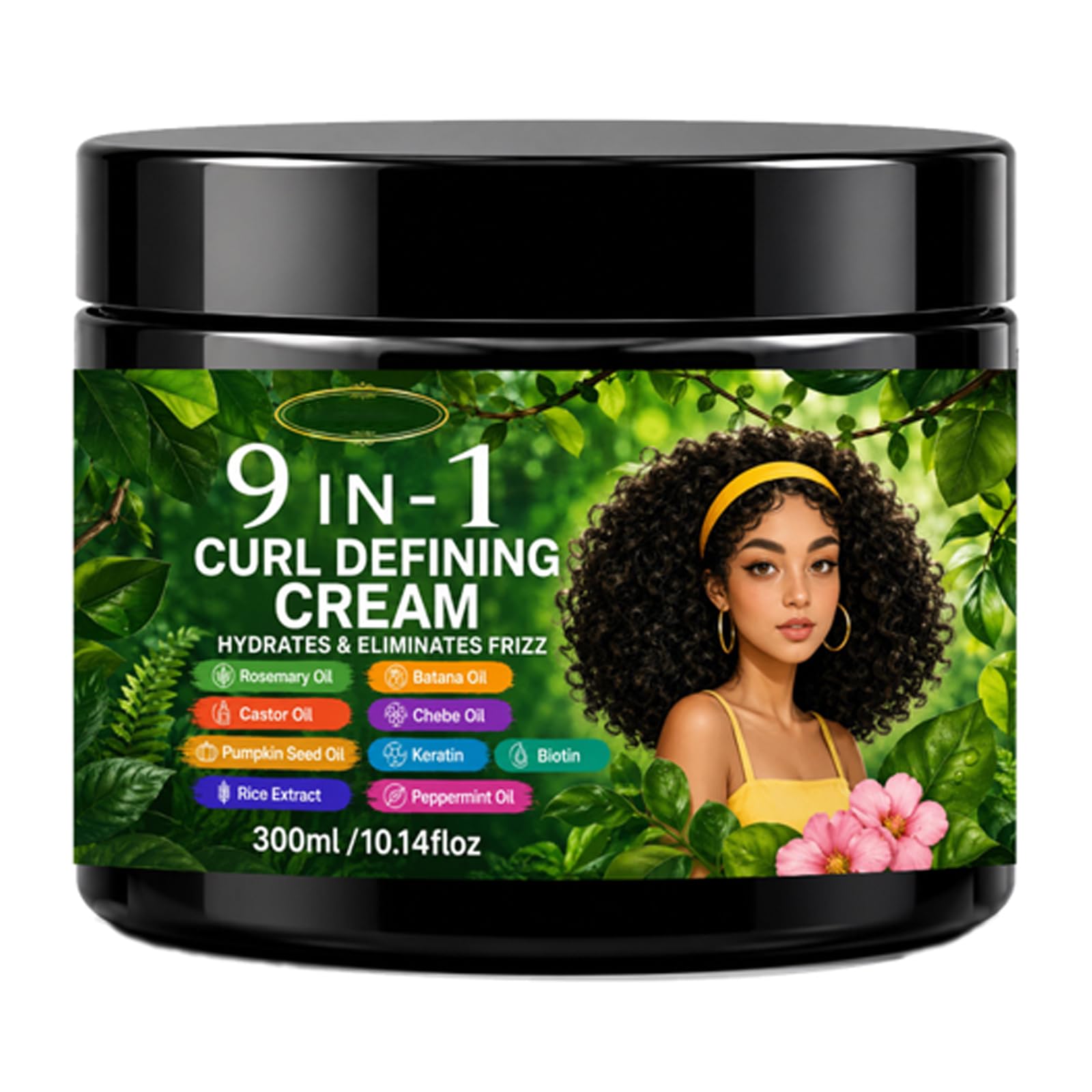 9 in 1 Curl Defining Cream for Curly & Wavy Hair 10.14 FL OZ