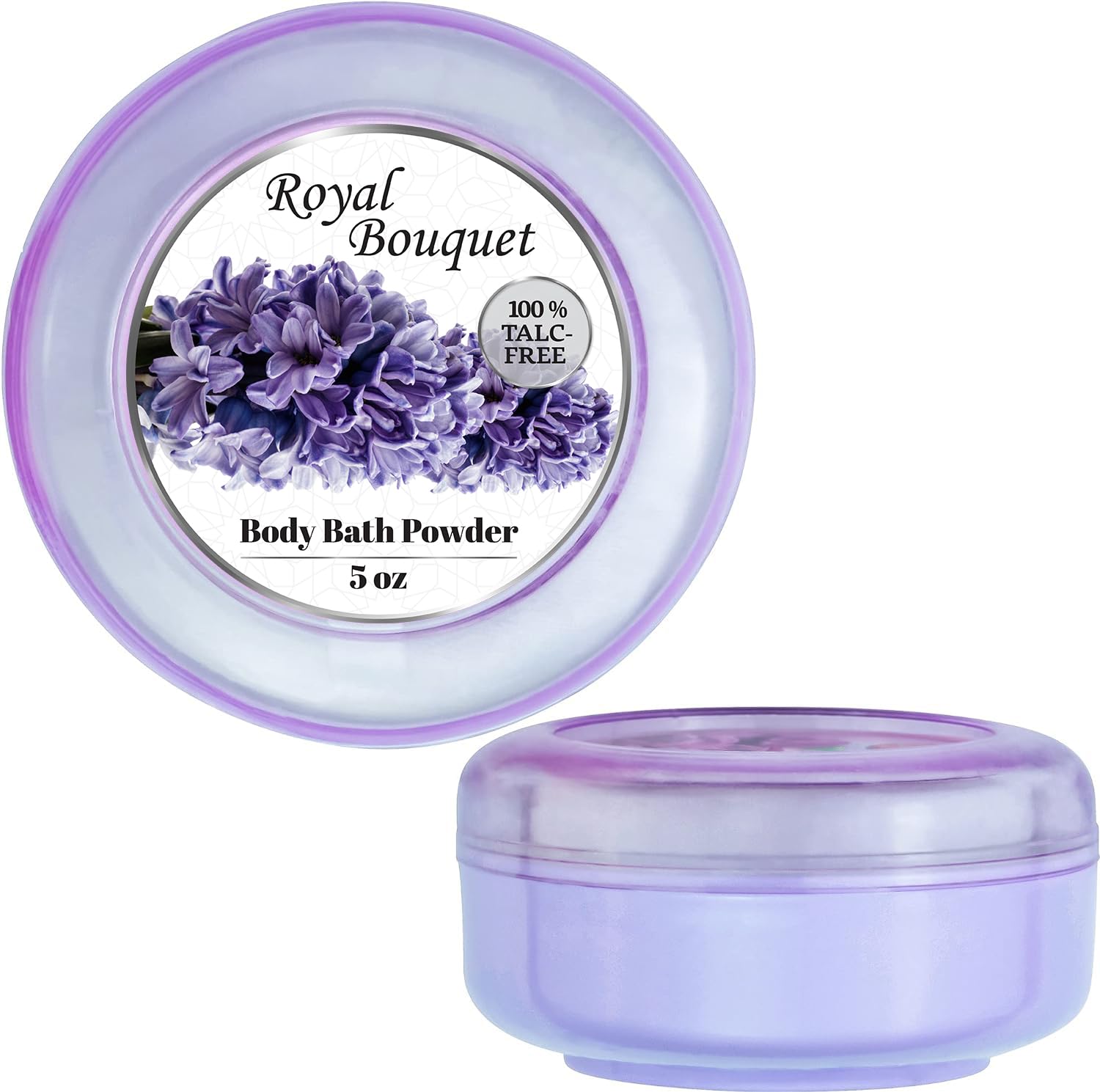 R-Neu Body Bath Powder For Women, 100% Talc-Free, Elegant Royal Bouquet Dusting Powder With Powder Puff, Extra Large (5Oz)