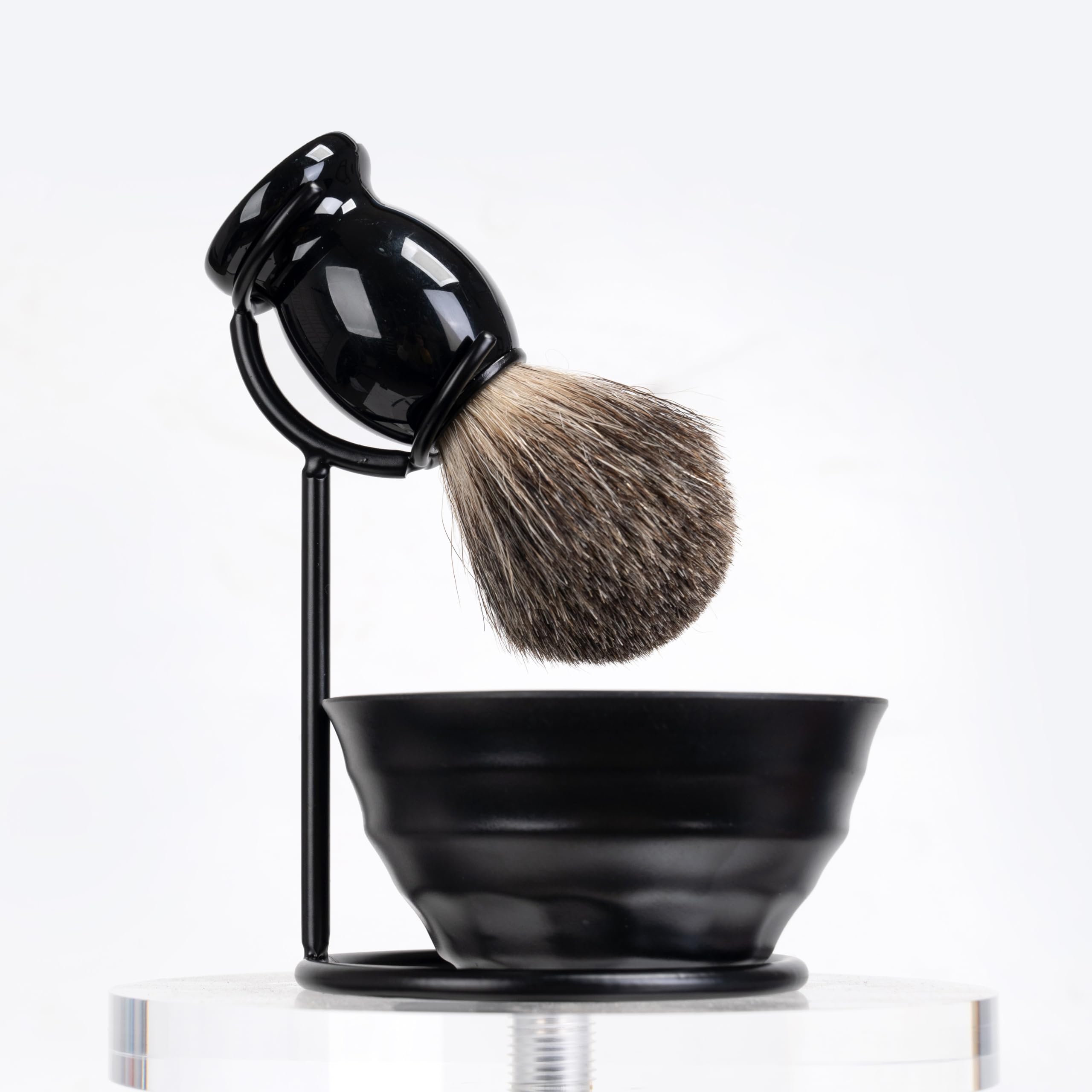 Shaving Brush Set For Men, Pure Badger Hair Shaving Brush With Soap, Stand And Bowl