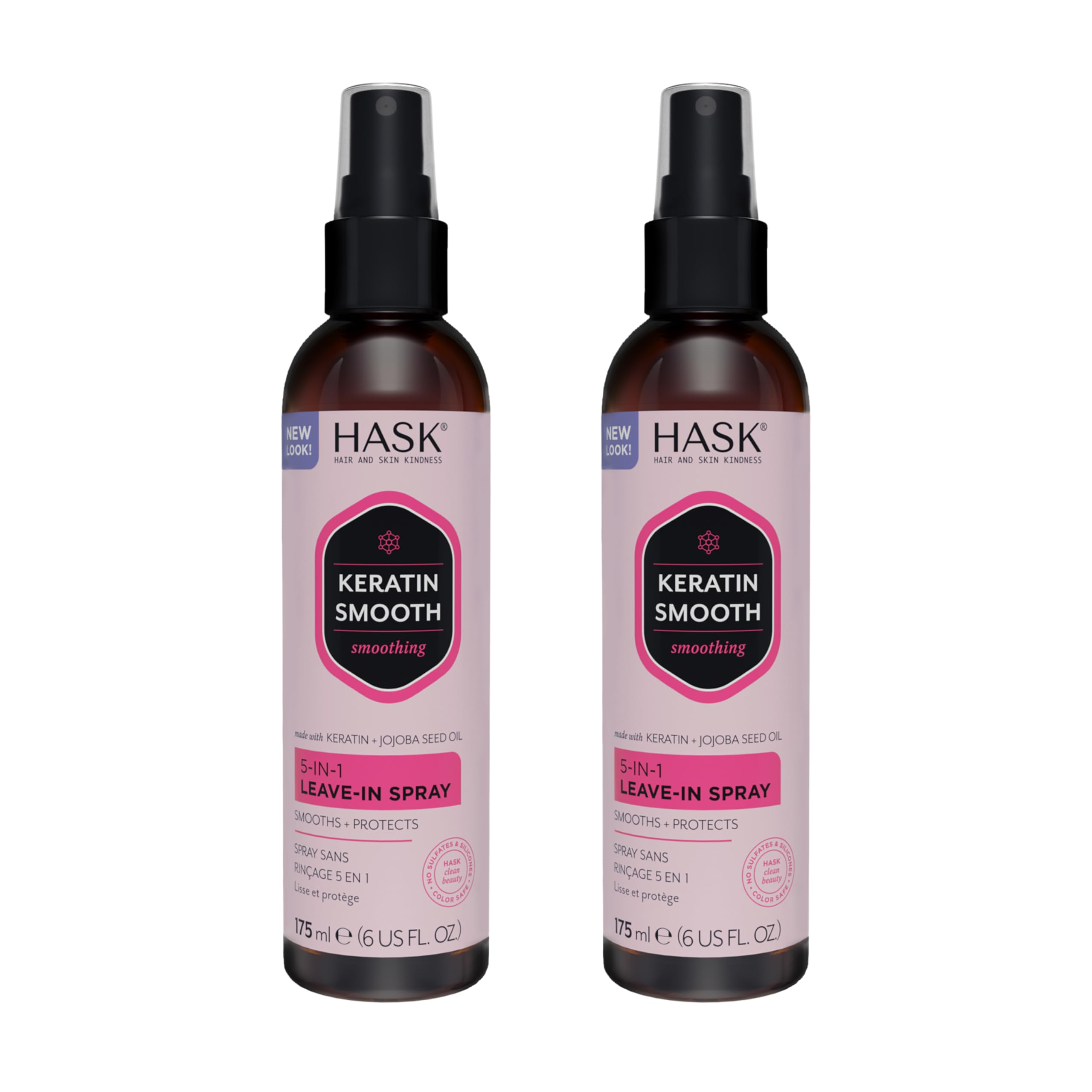 HASK Keratin 5-in-1 Leave In Conditioner Spray for all hair types, color safe, gluten free, sulfate free, paraben free - KERATIN