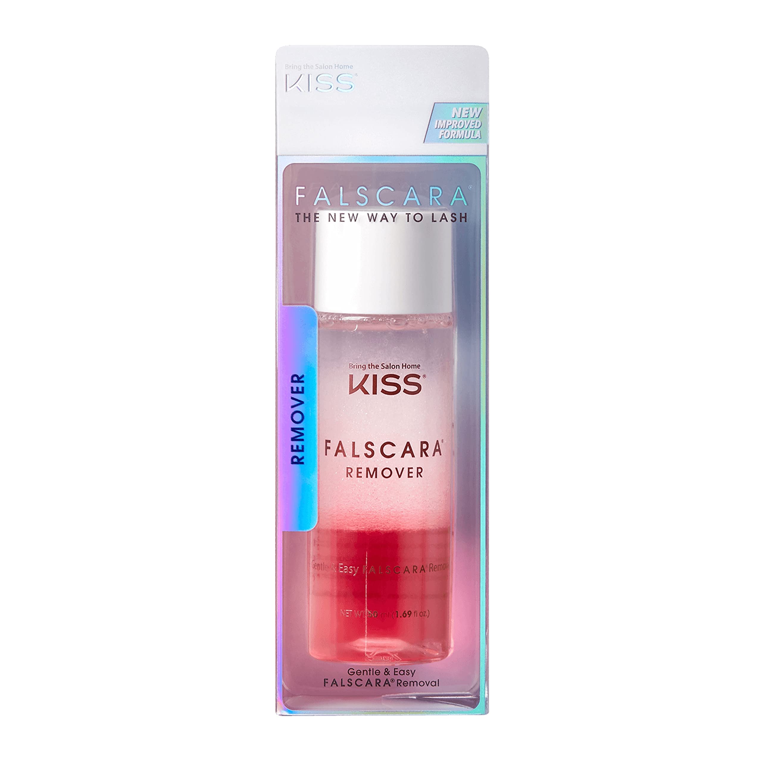 Kiss Falscara Remover For Lash Adhesive, Makeup, And False Eyelash Wisps, Rosewater Infused Gentle Nourishing Formula, Includes