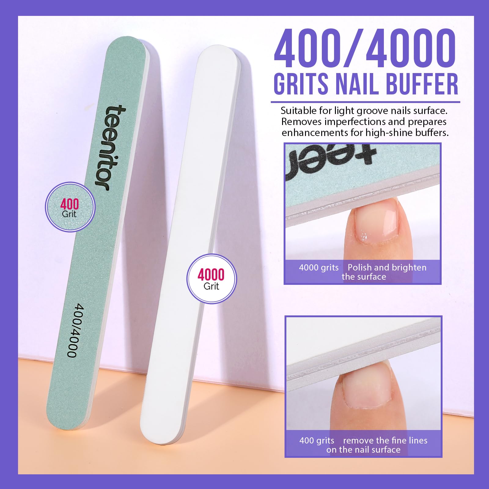 Teenitor Nail Polish Gel Remover Tools Kit With Nail Clips Nail Remover Pads Cuticle Pusher Nail Brushes Nail File Grits 120/180