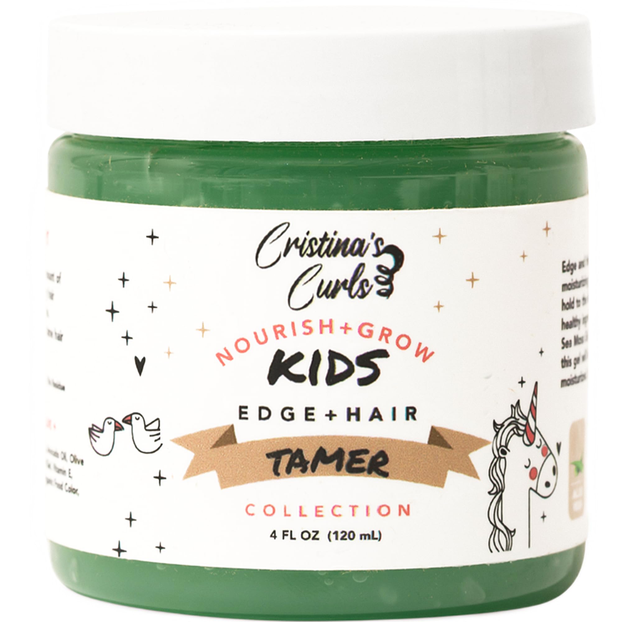 Cristinas Curls Edge Control Gel, NonFlaking Hold for Curly Hair, Baby Hairs and Flyaways, KidSafe Formula