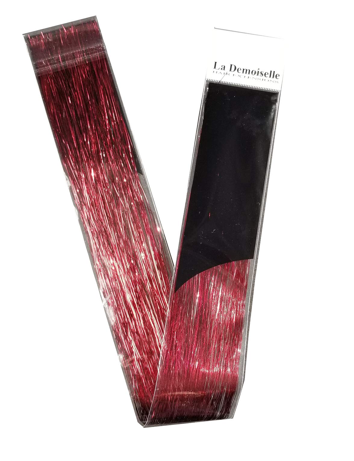 40'' Hair Tinsel 100 Strands (Shiny Burgundy)
