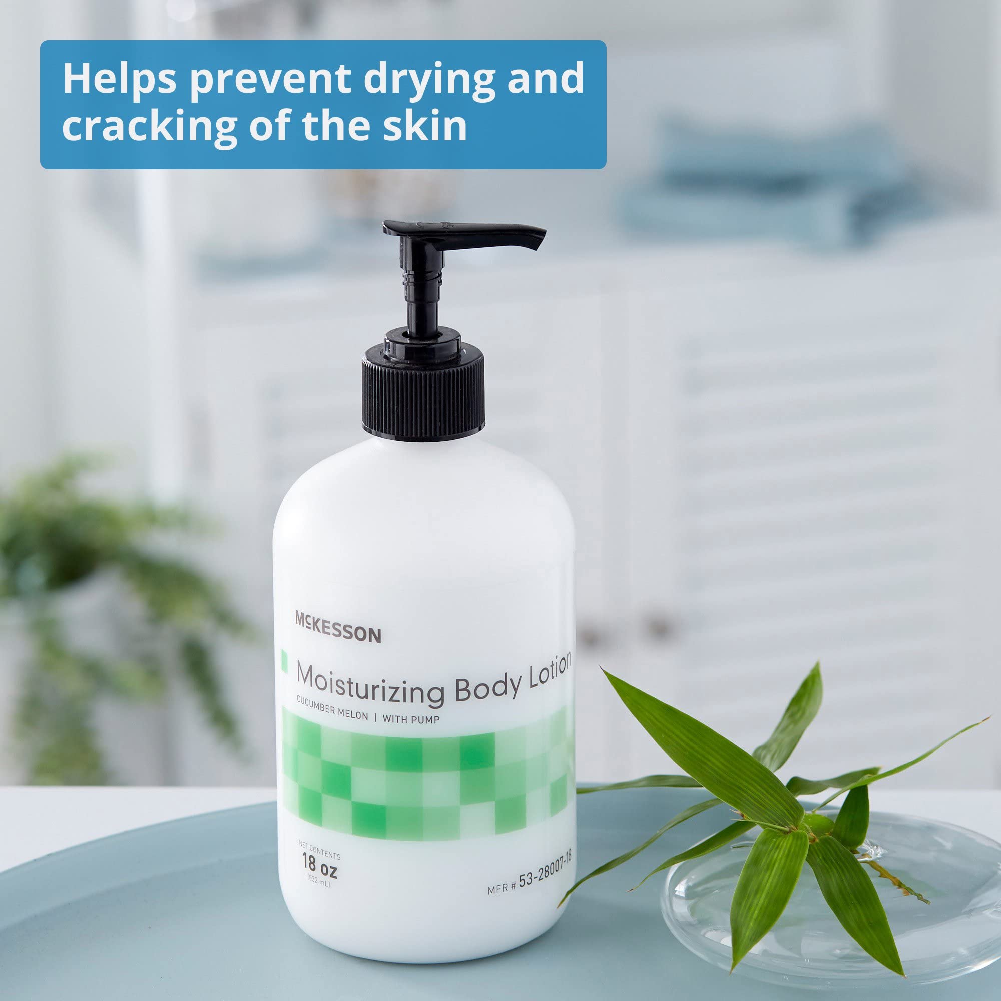 McKesson Moisturizing Hand and Body Lotion - Cucumber Melon Scent - 18 oz, 12 Count