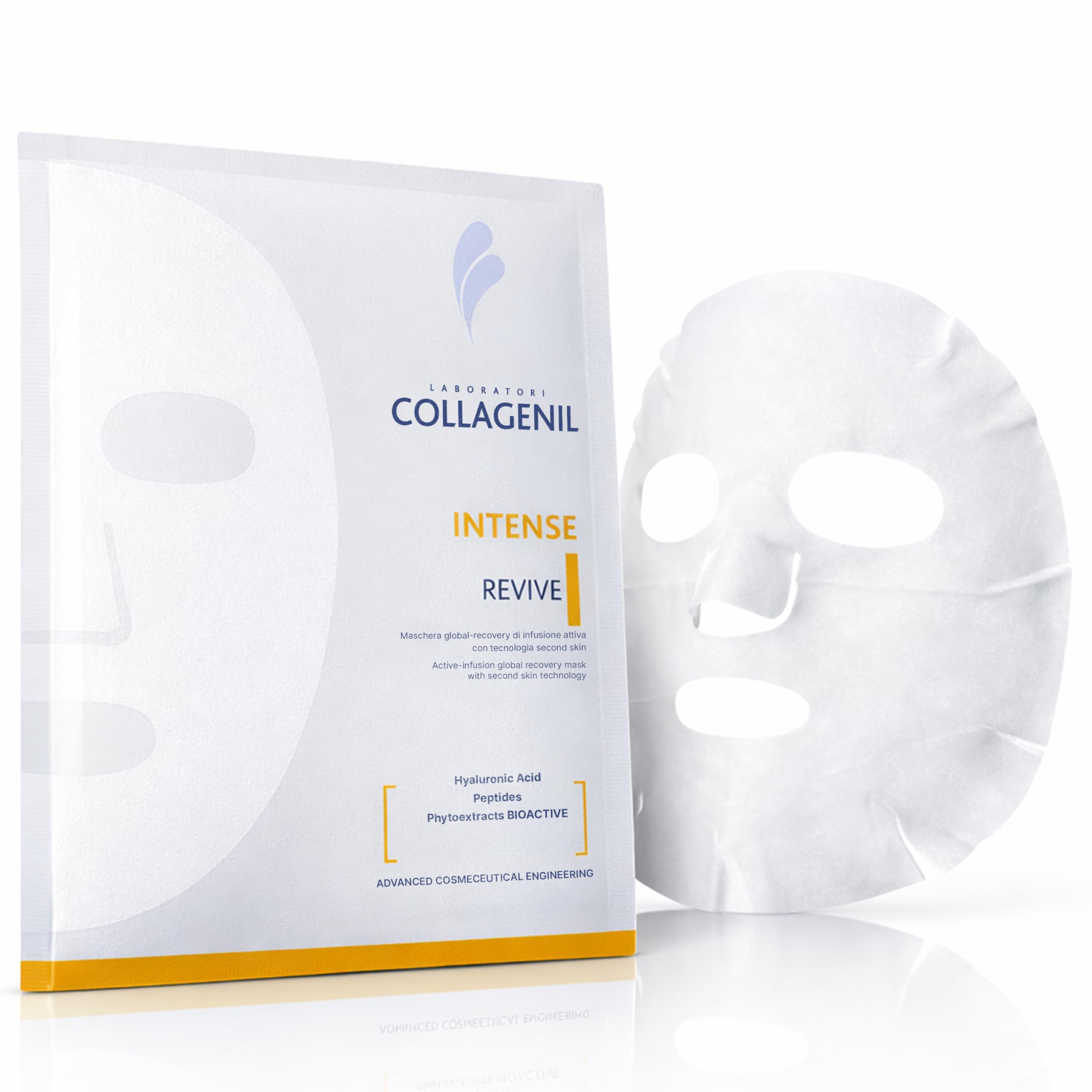 COLLAGENIL Intense Revive Global Recovery Face Mask, Hyaluronic Acid & Peptide Complex, Brightening & Moisturizing, PostTreatme