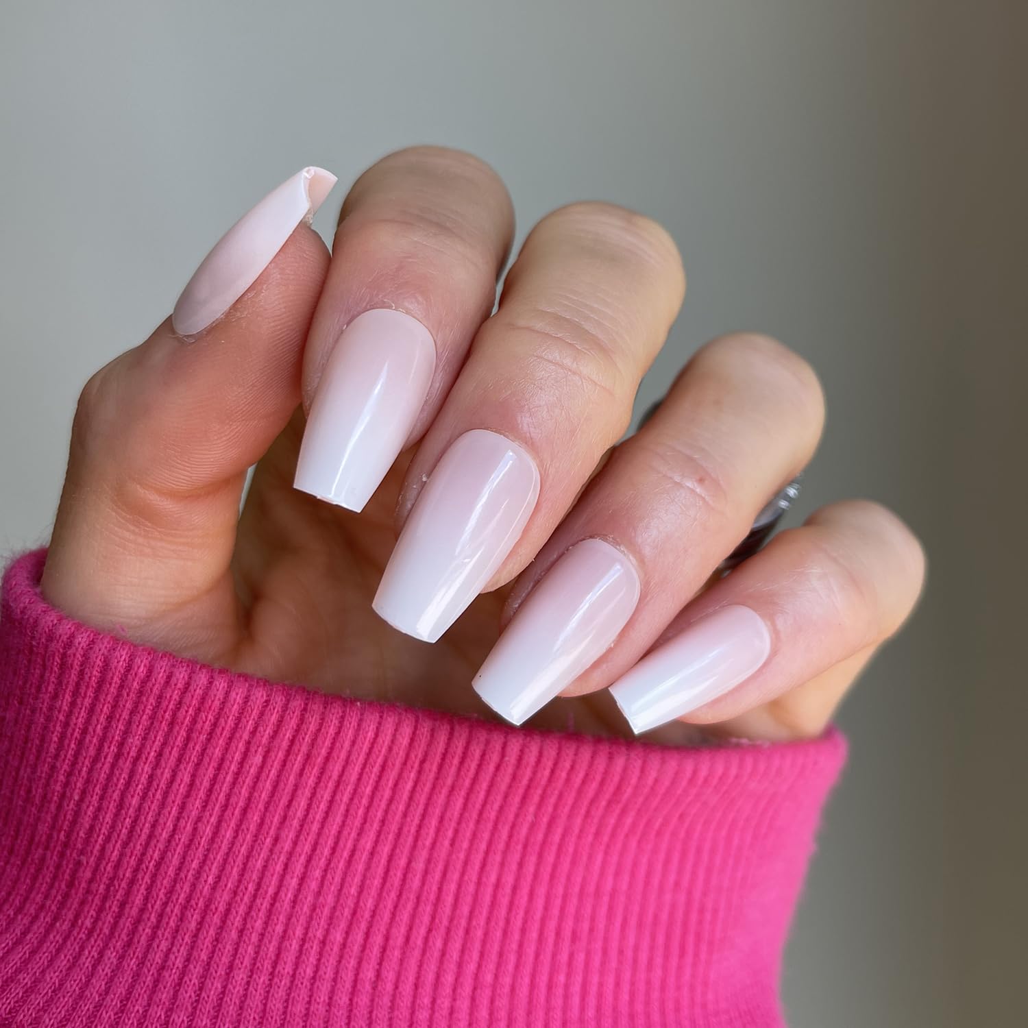 The Nailest - Instant Luxury Acrylic Press-On Nails-Tapered Square- Blush Ombre