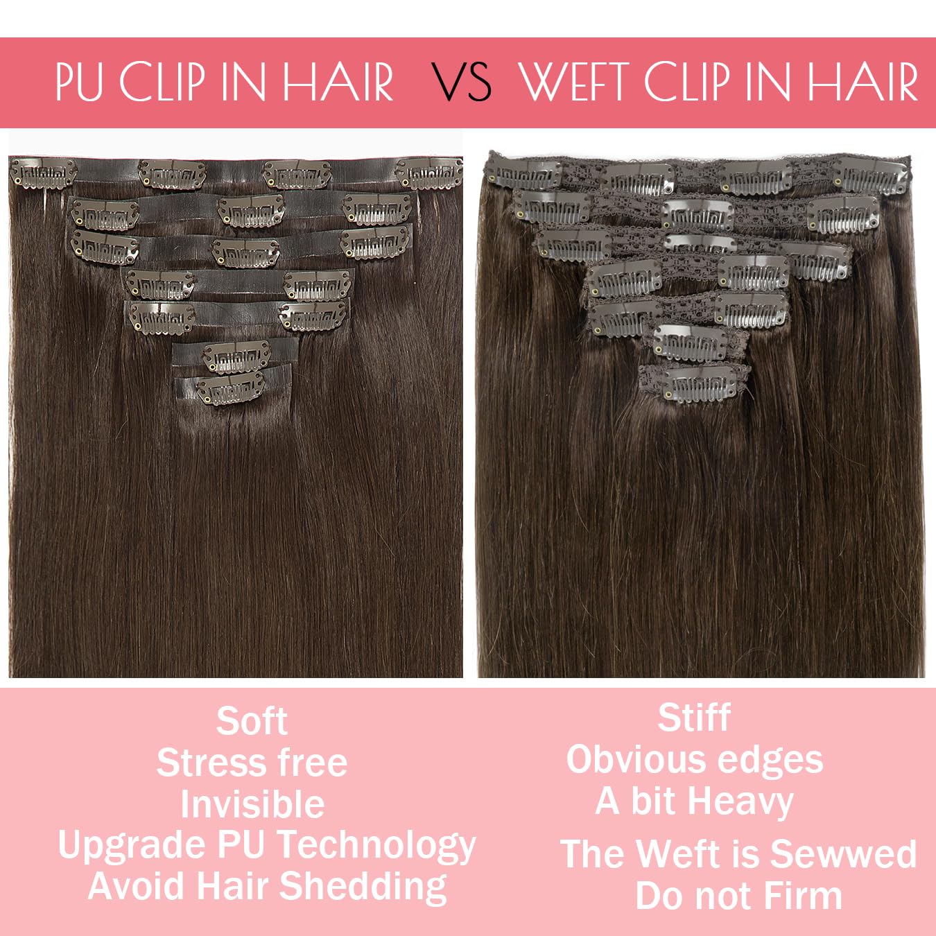 Loxxy Seamless Clip In Hair Extensions 22Inch 110G 7Pcs Light Dark Brown Real Human Hair Clip In Extensions Invisible With Pu Cl